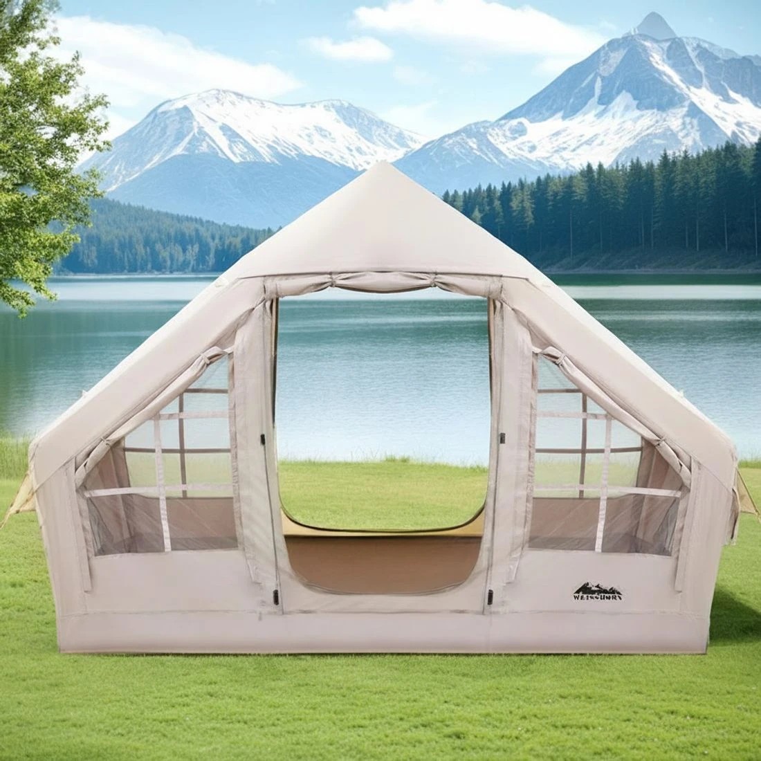 5 Weisshorn Camping Tent Inflatable Beach Tent 6 Person 300CM - Multi, 5 of 6