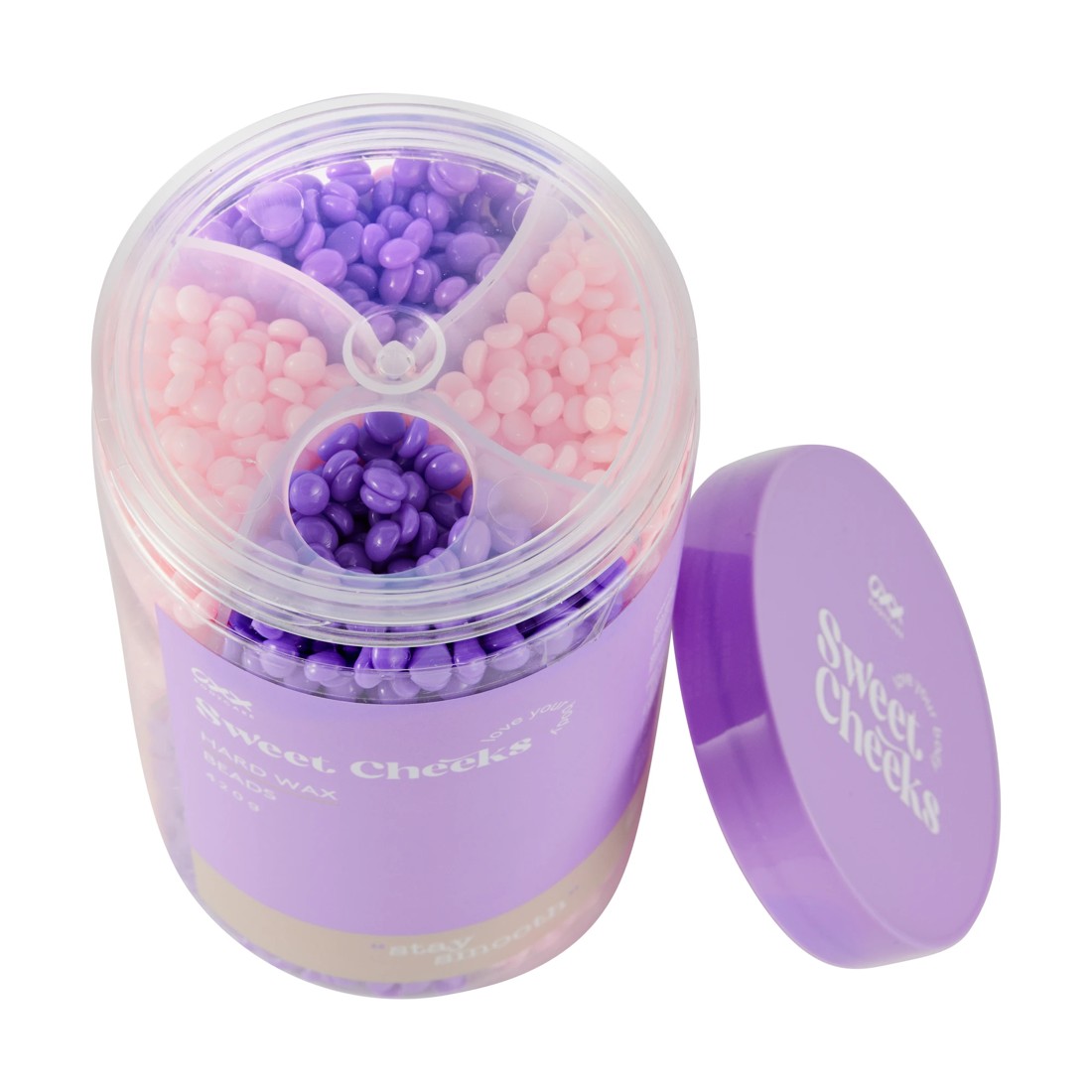 2 OXX Bodycare Sweet Cheeks Hard Wax Beads 420g - Purple and Pink, 2 of 3