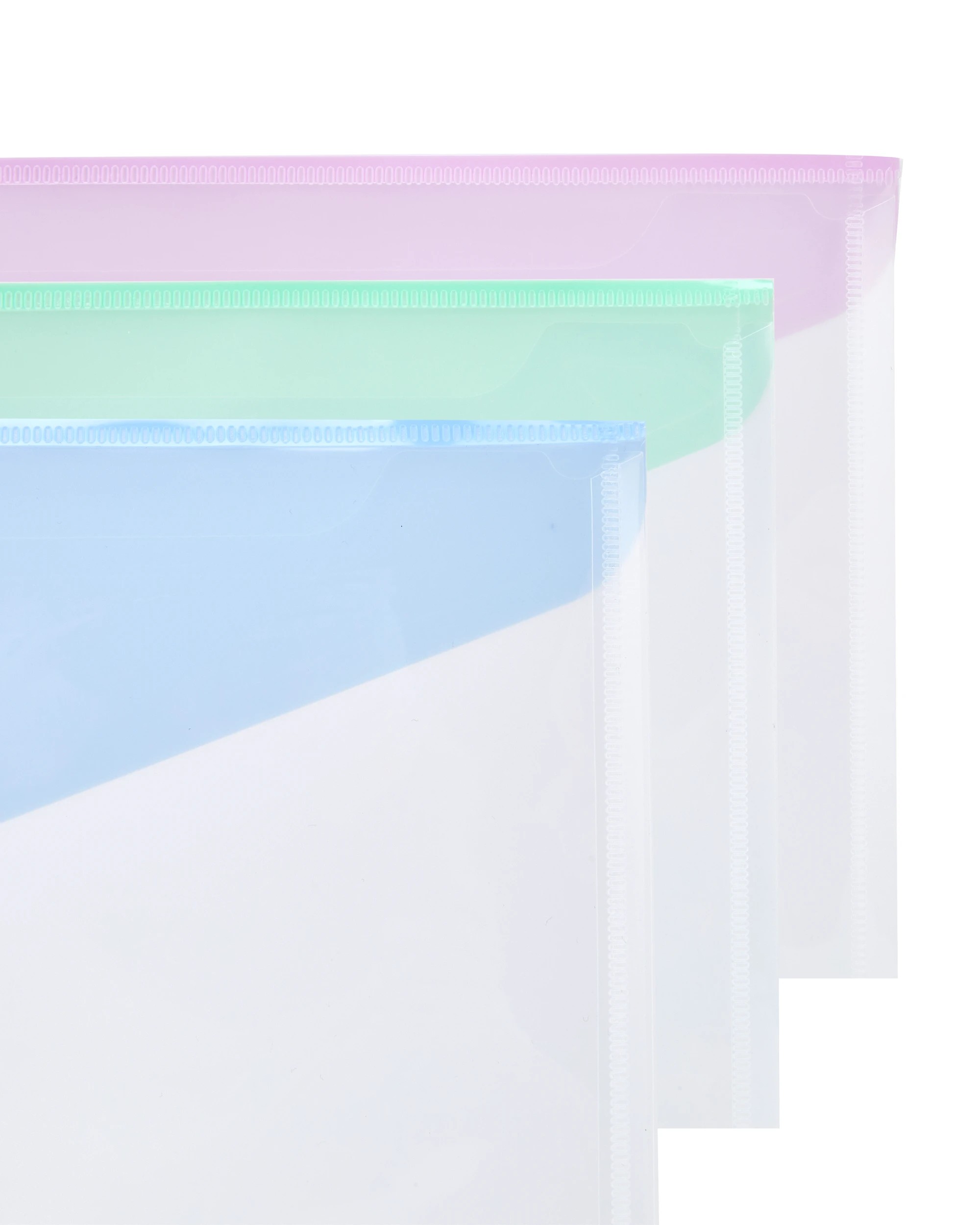 3 3 Pack A4 Button Document Wallet - Colour, 3 of 7