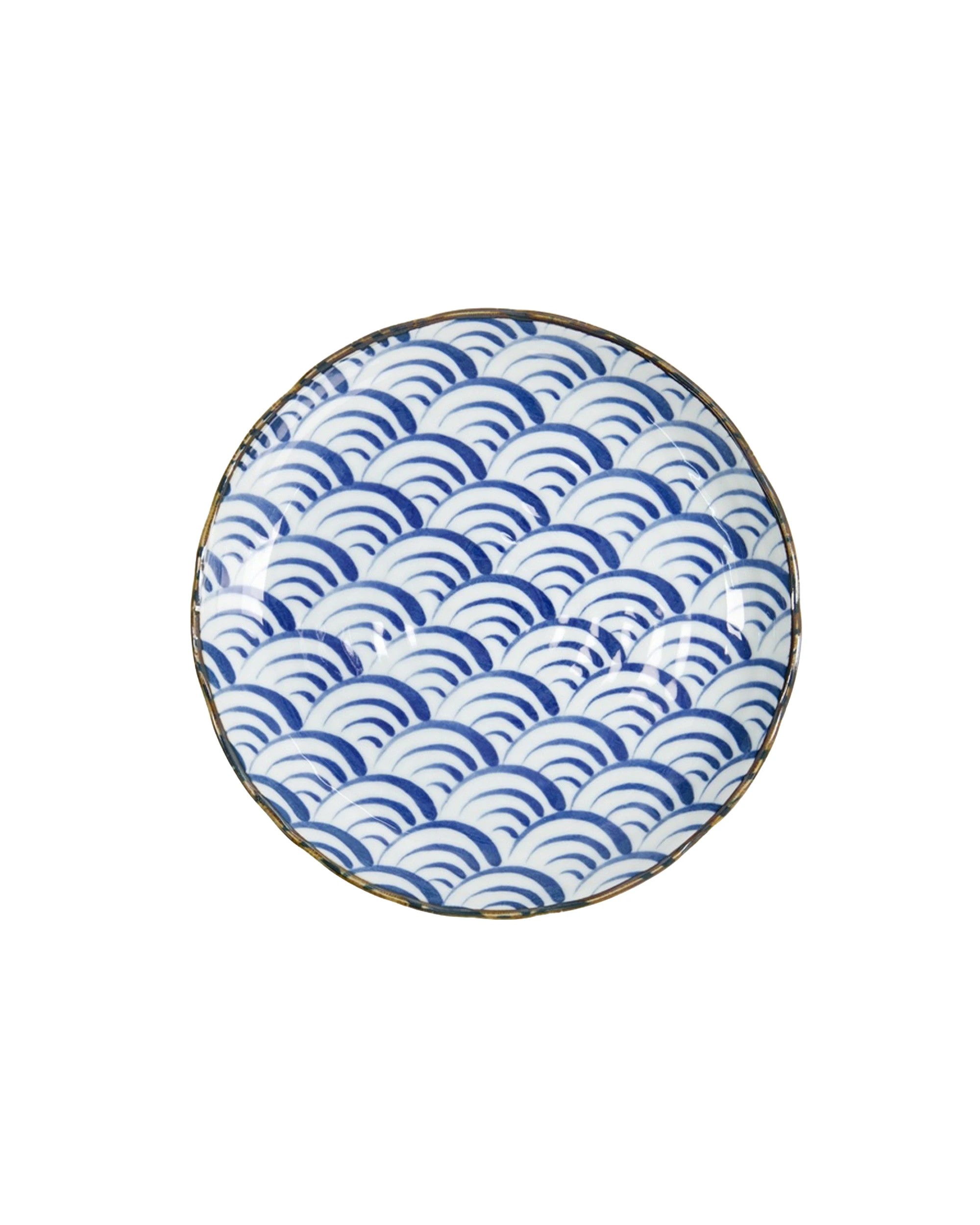 1 Tokyo Design Natsu Nami Plate 25cm Porcelain Microwave Dishwasher Safe - Blue, 1 of 1