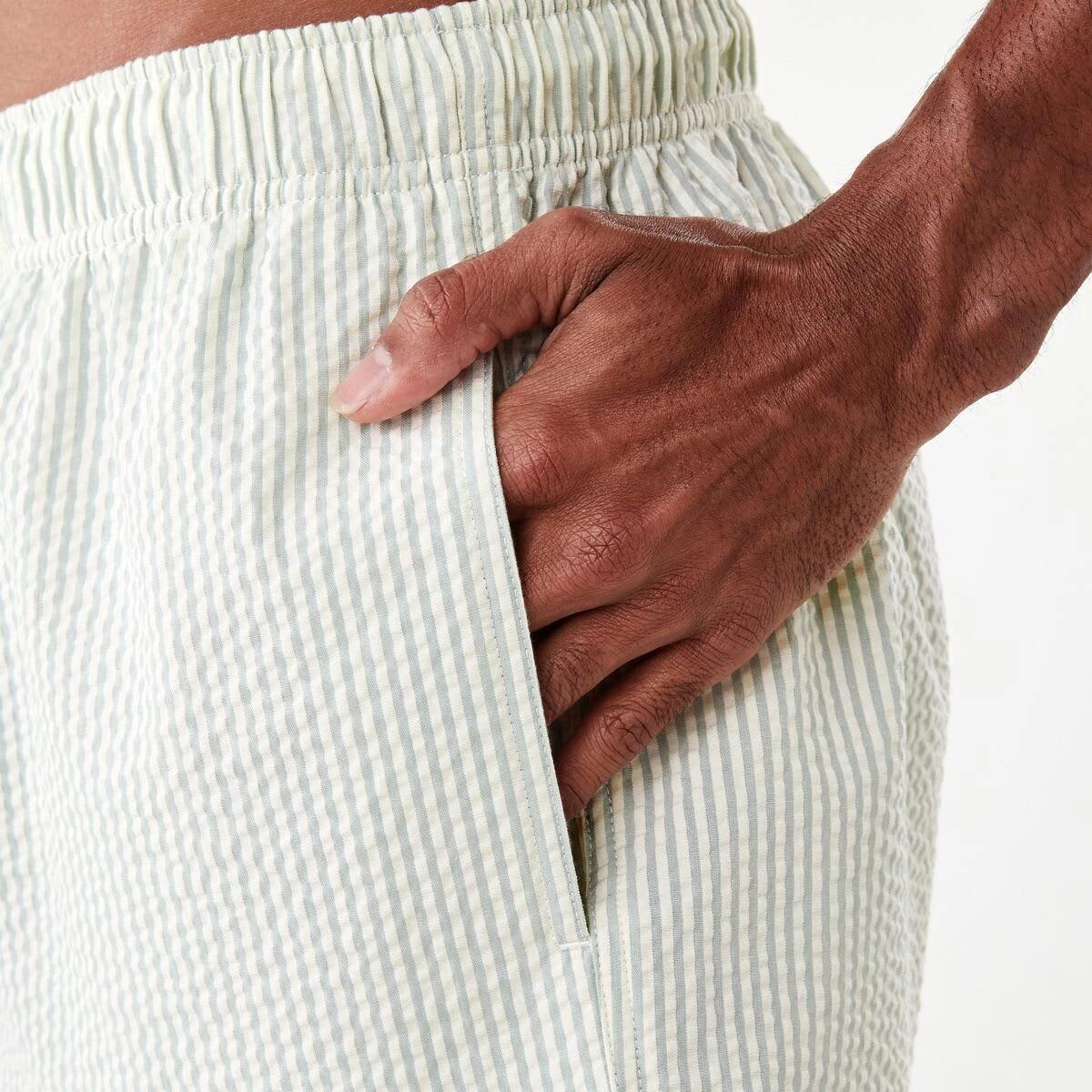 5 Seersucker Boardshorts Grn Strp, 5 of 7