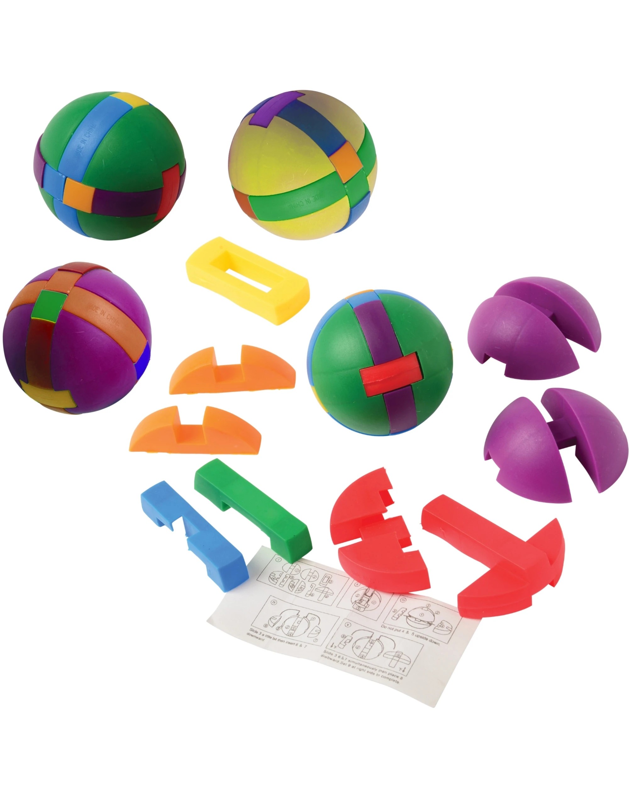 2 Partyrama 3D Coloured Geometric Puzzle Toys Pack of 12 - Assorted, 2 of 5