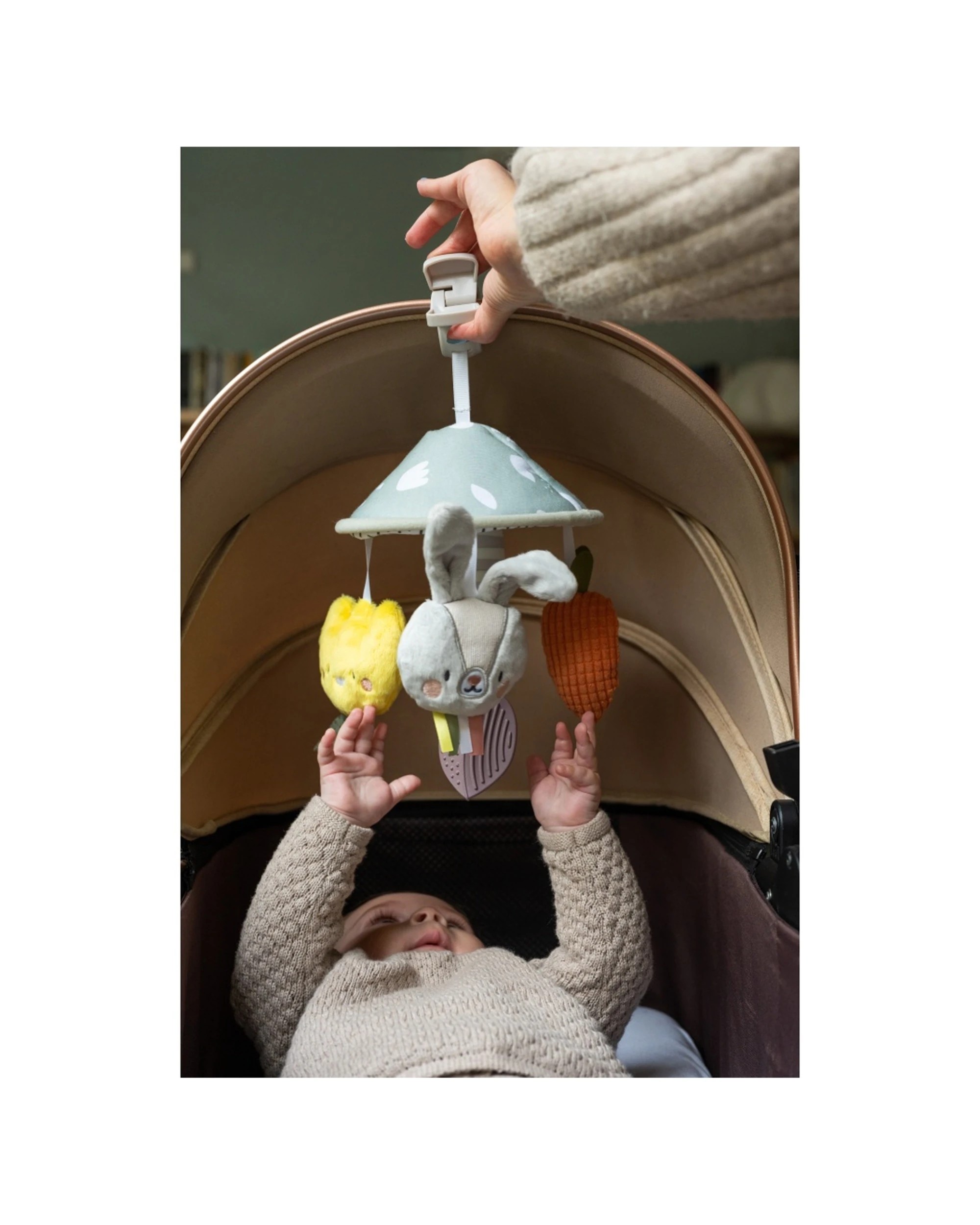 4 Taf Toys Garden Pram Mobile Soft Plush Hanging Toy Extra Large Clip Attachment - Multi, 4 of 6