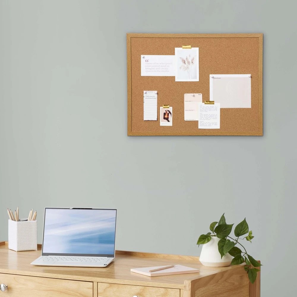 4 J.Burrows Cork Board 600 x 450mm Oak, 4 of 4