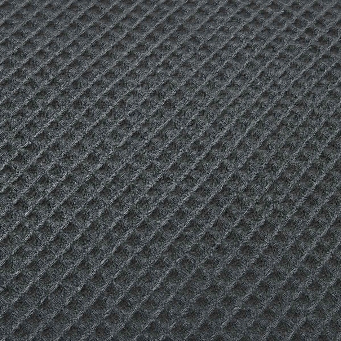 4 Waffle Cotton Quilt Cover Set - Double Bed, Charcoal, 4 of 6