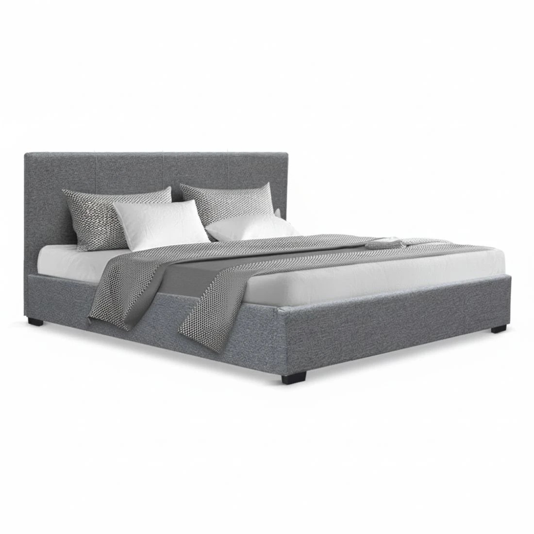 9 Artiss Bed Frame Queen Size Gas Lift  NINO - Grey, 9 of 10