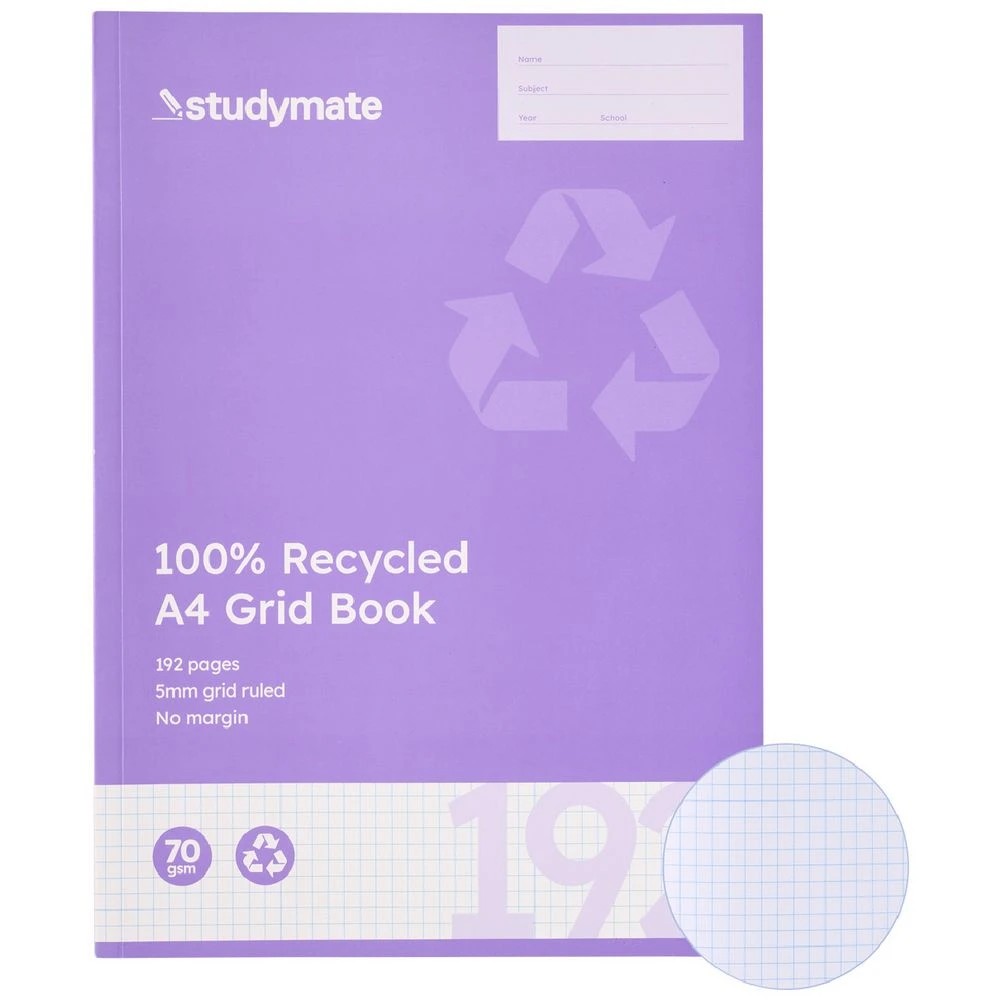 3 Studymate A4 70gsm 5mm Grid Book 192 Page, 3 of 5