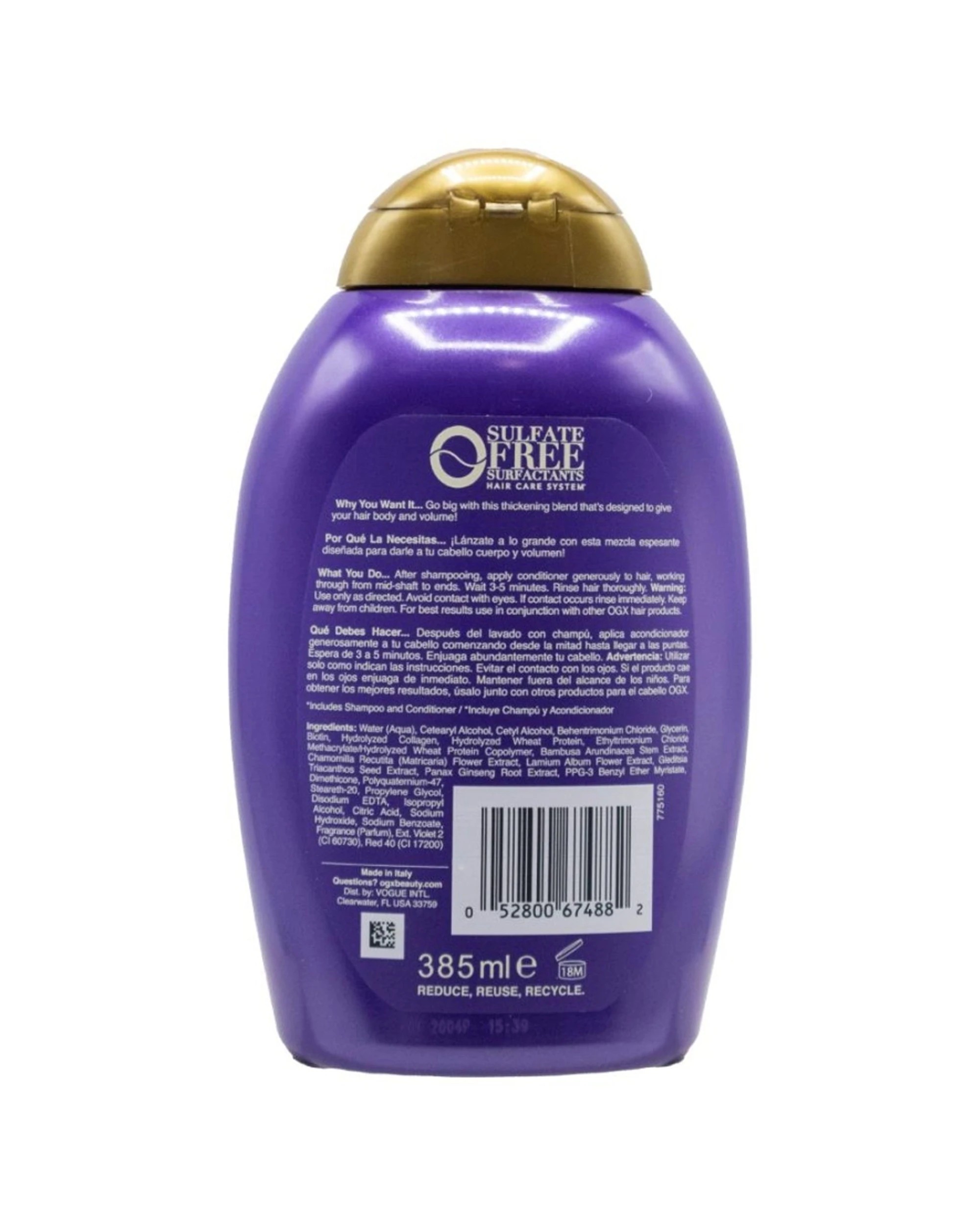 3 OGX 8PK Biotin and Collagen Extra Strength Volume Hair Care Conditioner 385ml - Multi, 3 of 3