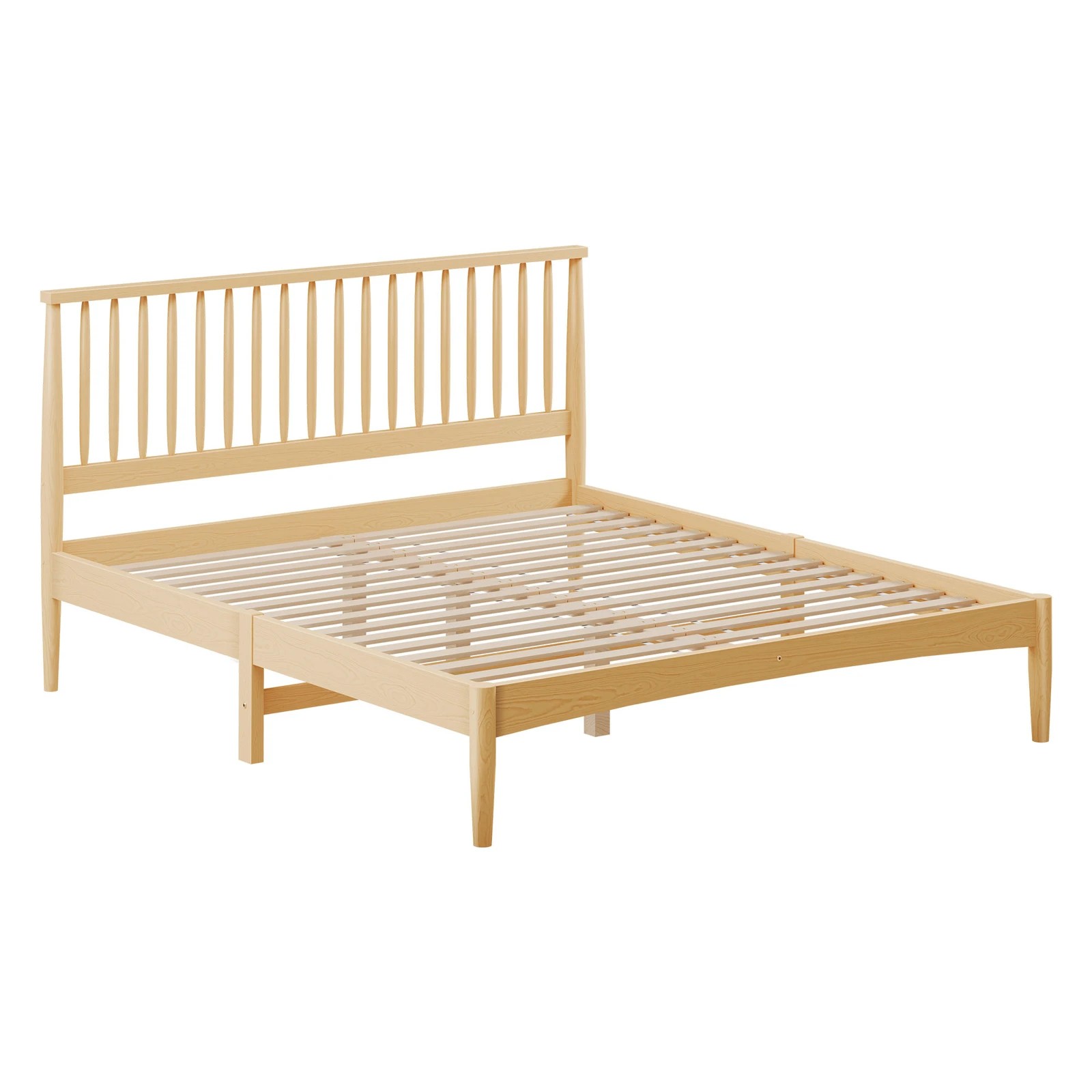 10 Alfordson Bed Frame Wooden King Size Timber Base Foundation Caelus - Natural, 10 of 10