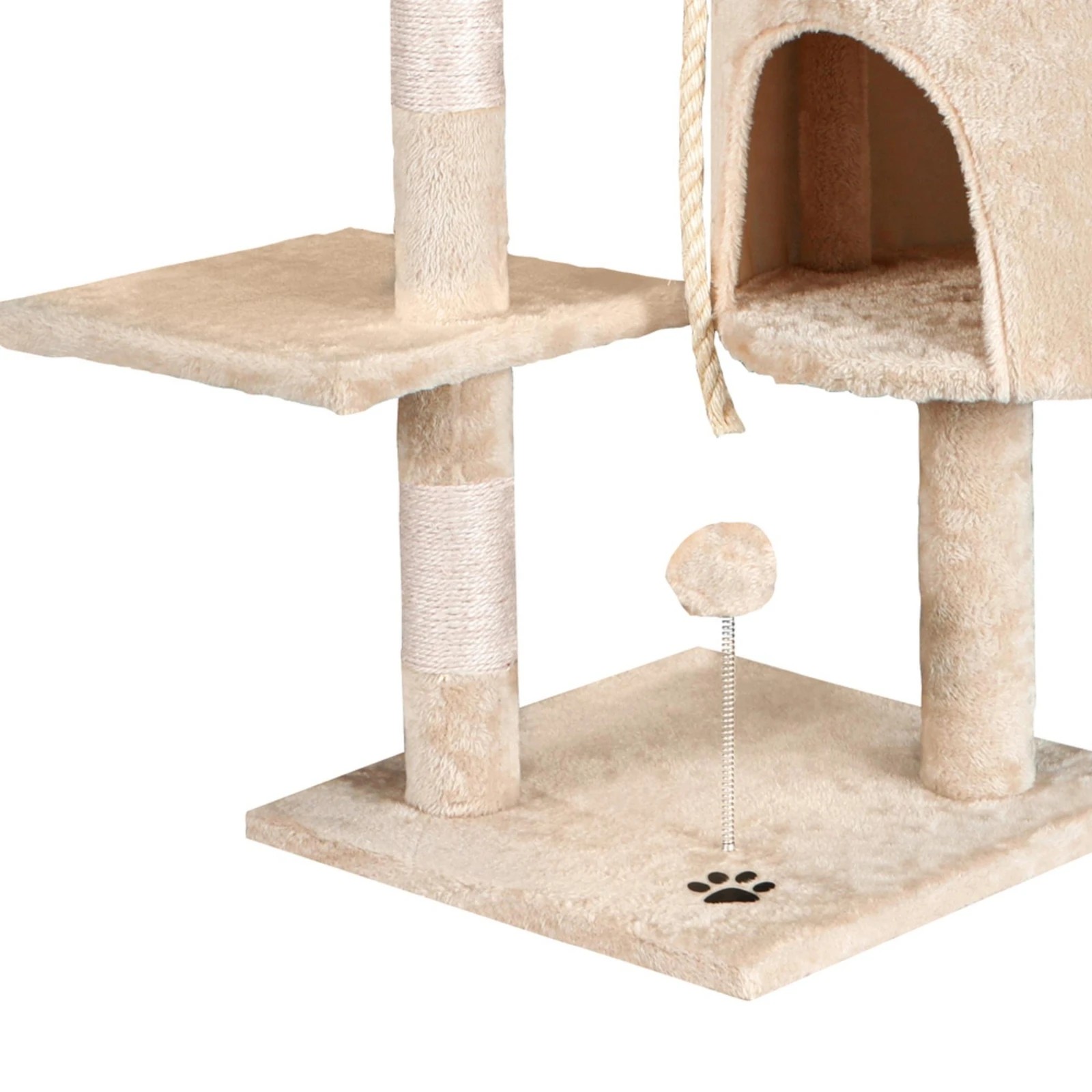 5 Beastie Cat Tree Scratching Post Scratcher Tower Condo House Furniture 112CM - Beige, 5 of 6