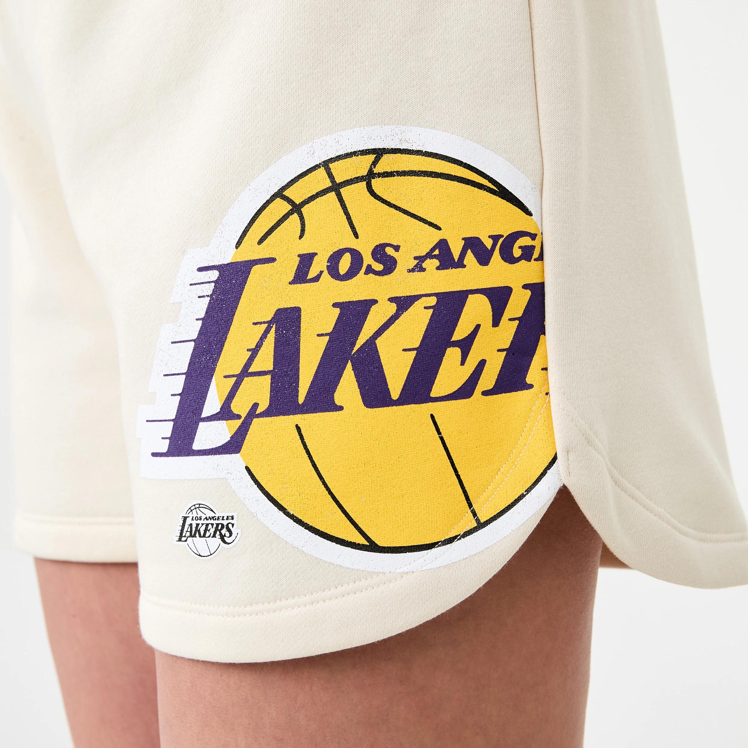 5 Official NBA Lounge Shorts BEIGE LAKERS, 5 of 10