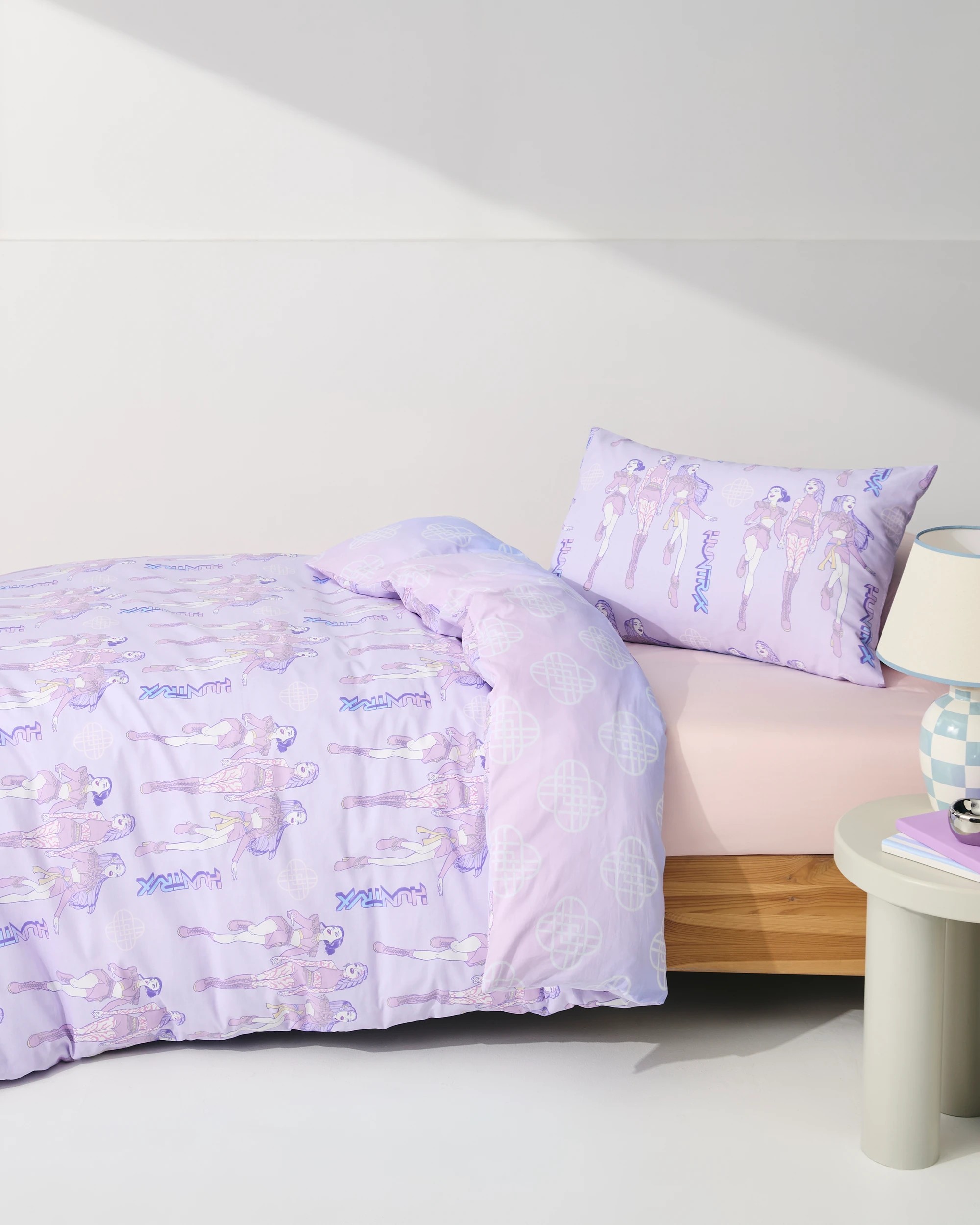 4 KPop Demon Hunters Quilt Cover Set - Queen Bed - Purple, 4 of 10