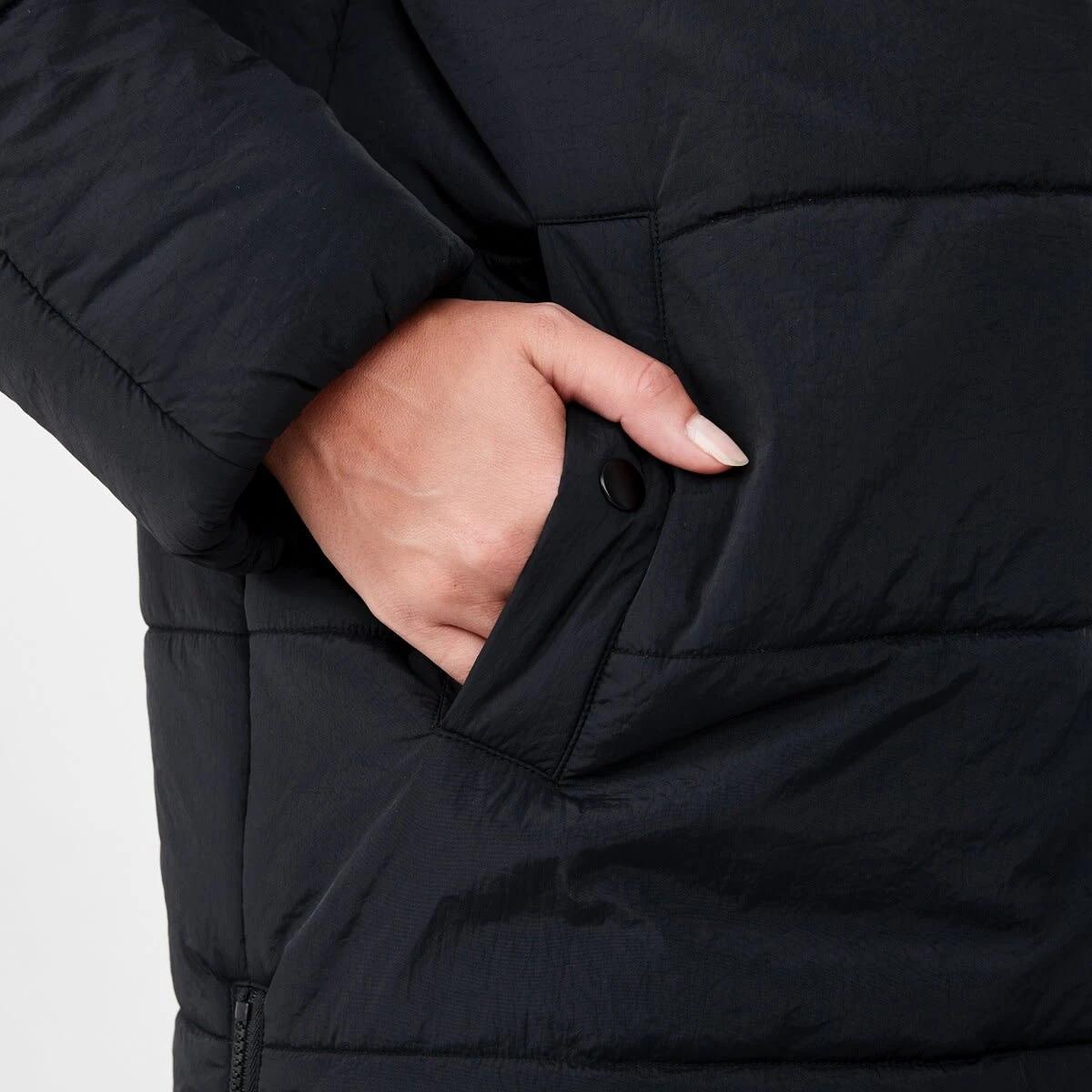 7 Longline Puffer Jacket Black, 7 of 8