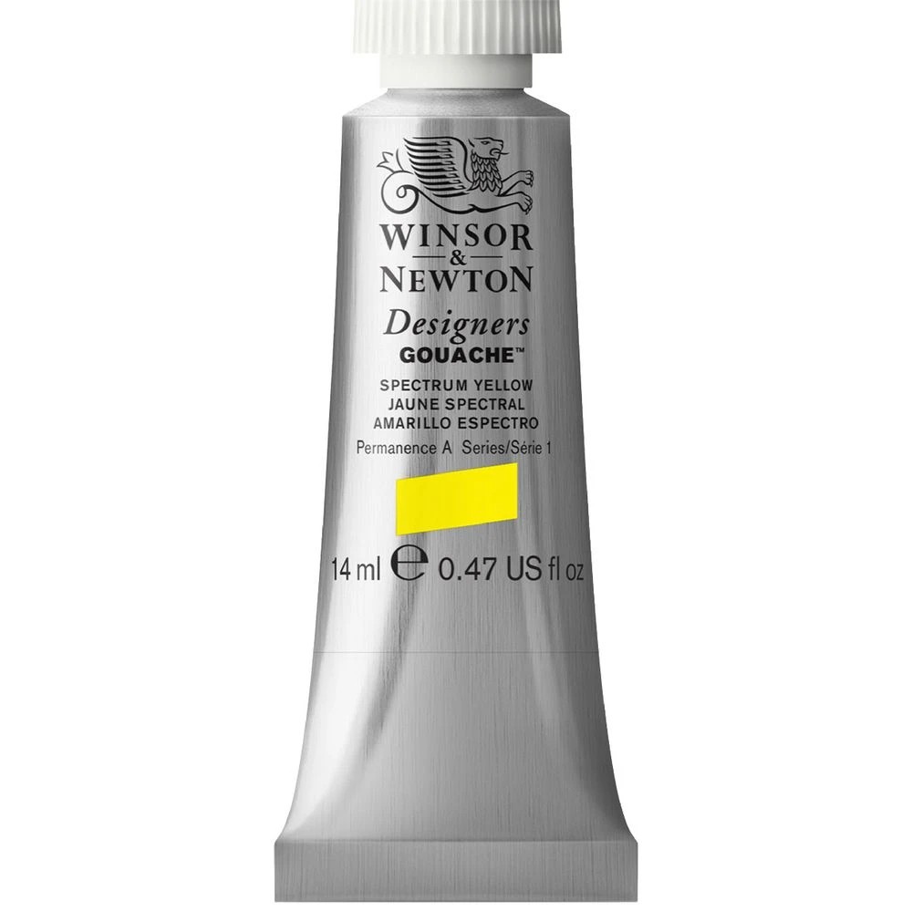 1 Winsor & Newton Designers Gouache 14mL Spectrum Yellow  S1, 1 of 1
