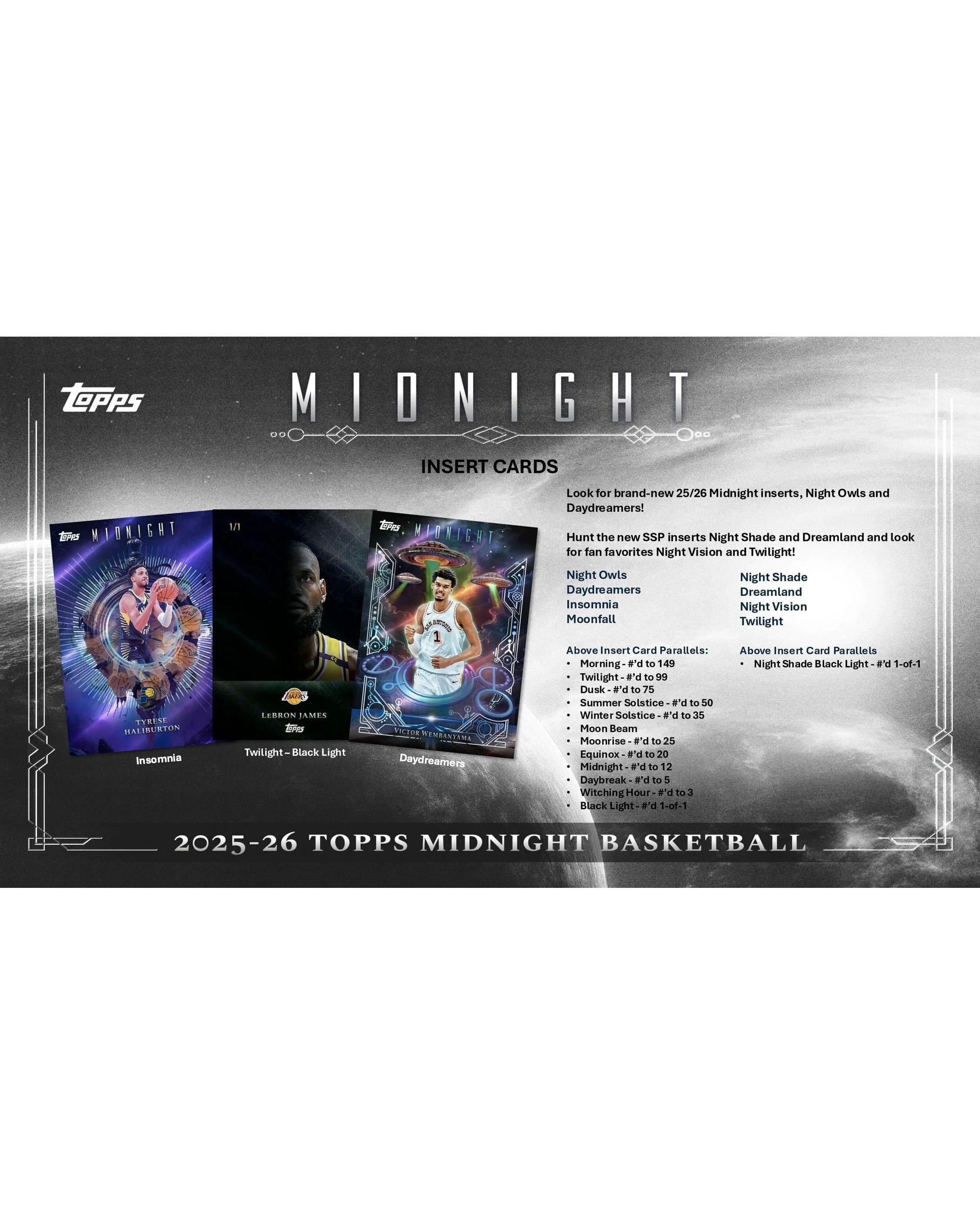 6 Topps 2025/2026 NBA Midnight Basketball Hobby Box, 6 of 10