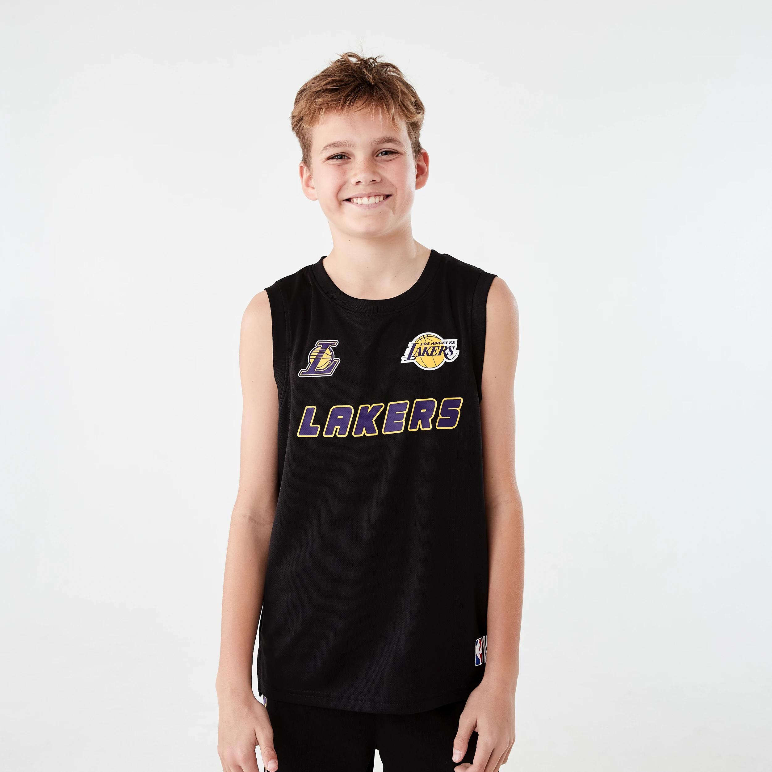 1 Official NBA Kids Mesh Tank BLACK LAKERS MESH TANK, 1 of 8