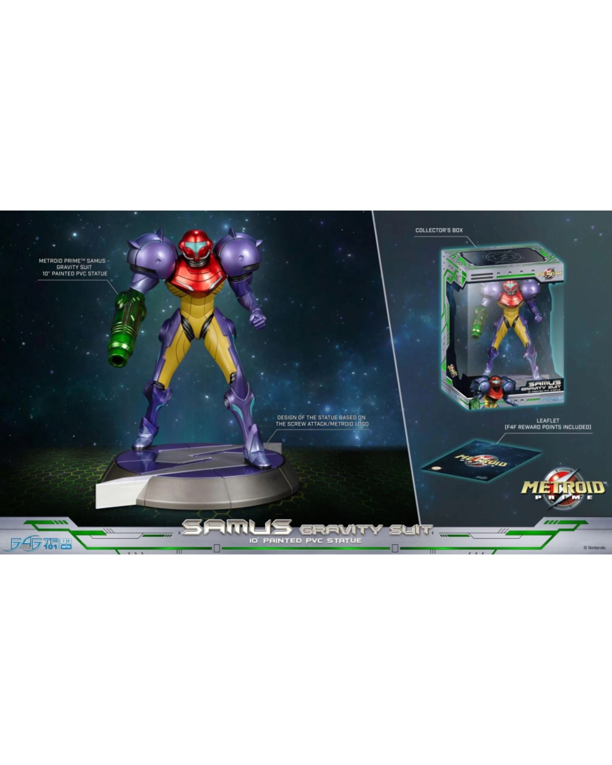 10 Metroid Prime Samus Gravity Suit PVC Statue Standard Edition, 10 of 10