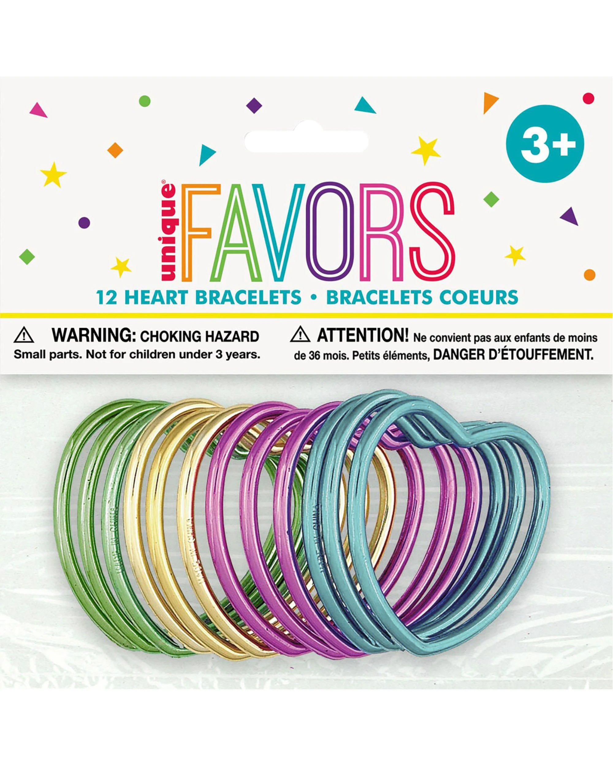 2 Unique Shiny Heart Shape Plastic Bangles Pack of 12 - Multi, 2 of 2