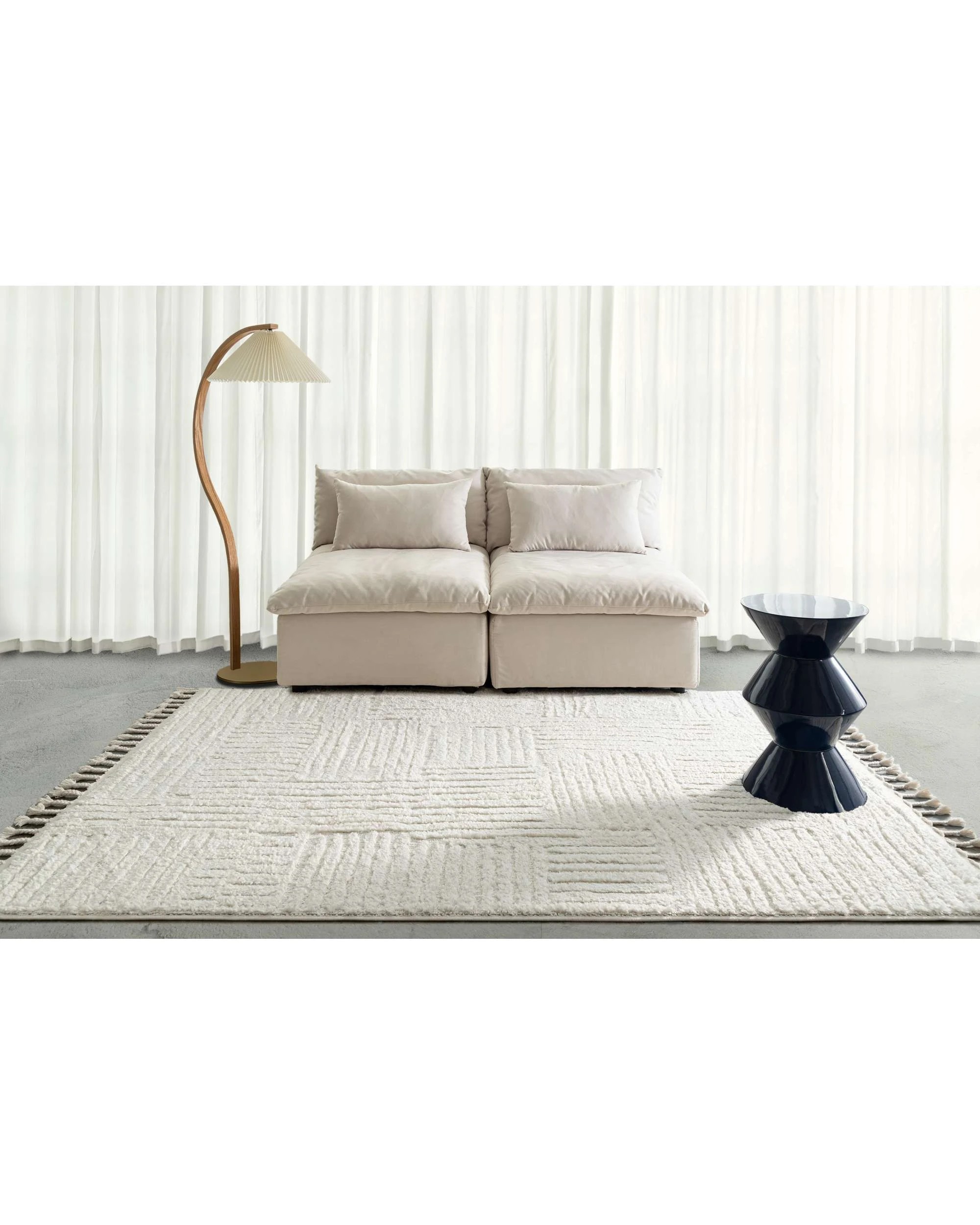 2 Loopsie Arbori Abstract Rug-370cm x 280cm - White, 2 of 8