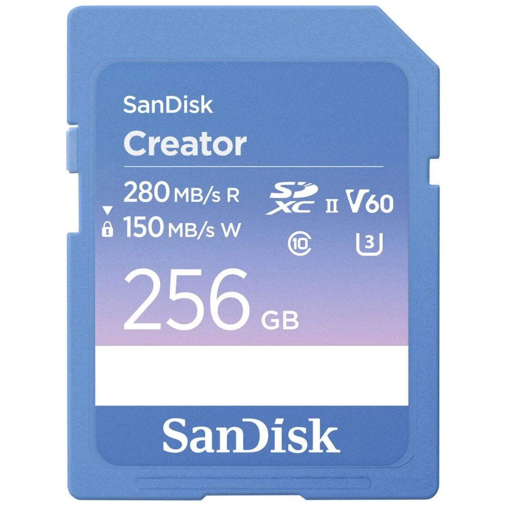1 SanDisk 256GB Creator UHS-II SDXC Memory Card, 1 of 2