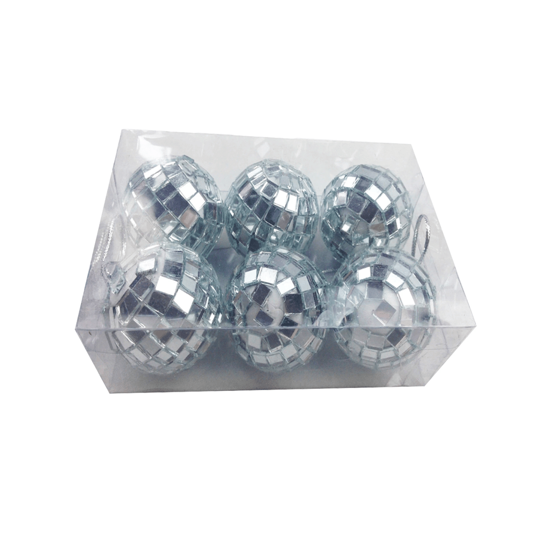 3 BR Costumes Hanging Mini Disco Balls - Shiny Silver Mirror - 4cm Pack of 6, 3 of 3
