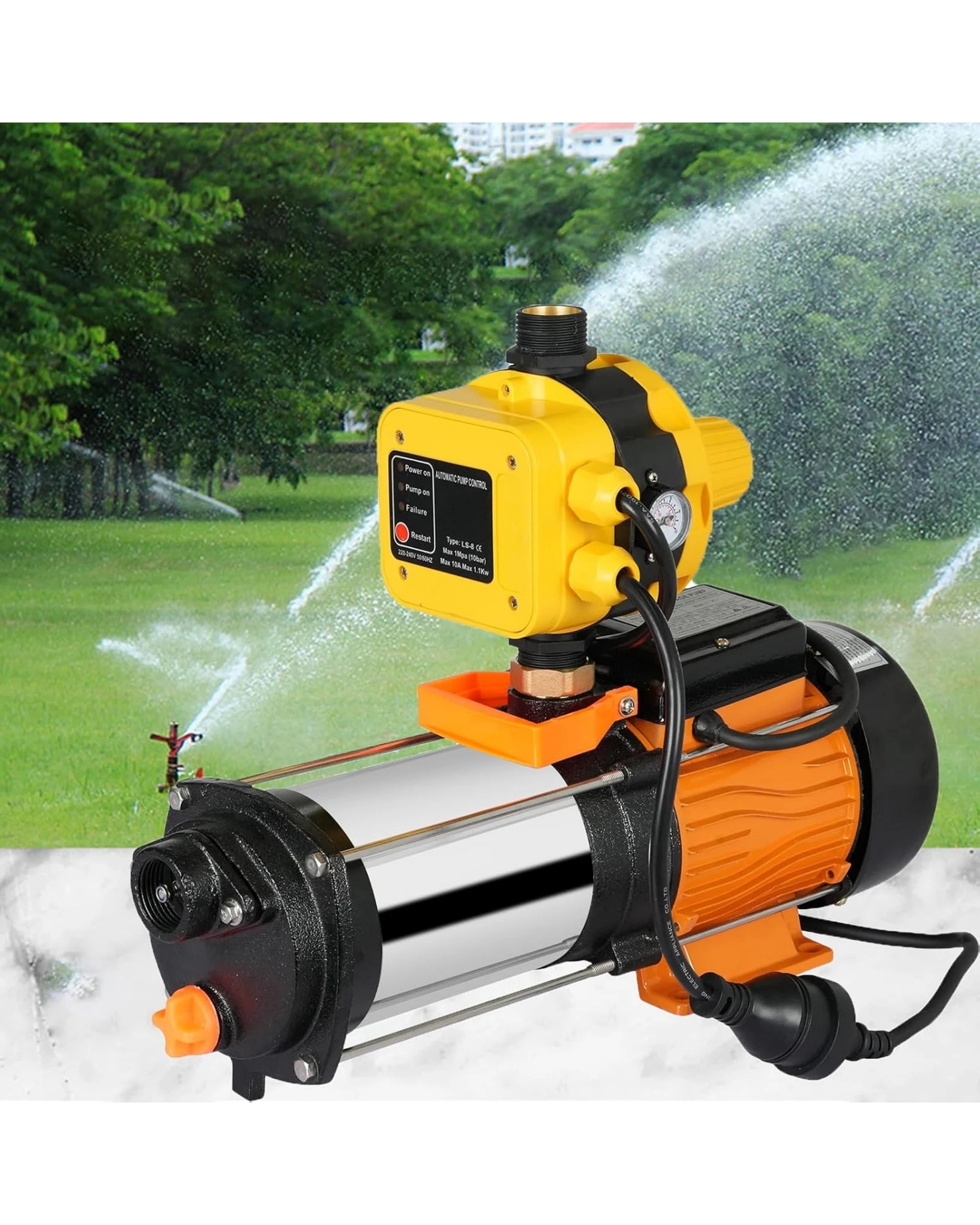 3 Advwin Water Pump 2000W Automatic High Pressure Pump with Controller
 7800L/H 3.5HP - Orange, 3 of 7