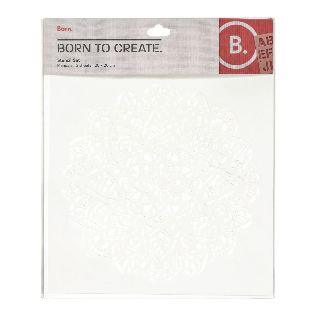 1 Born Plastic Stencils Mandala 2 Pack, 1 of 2