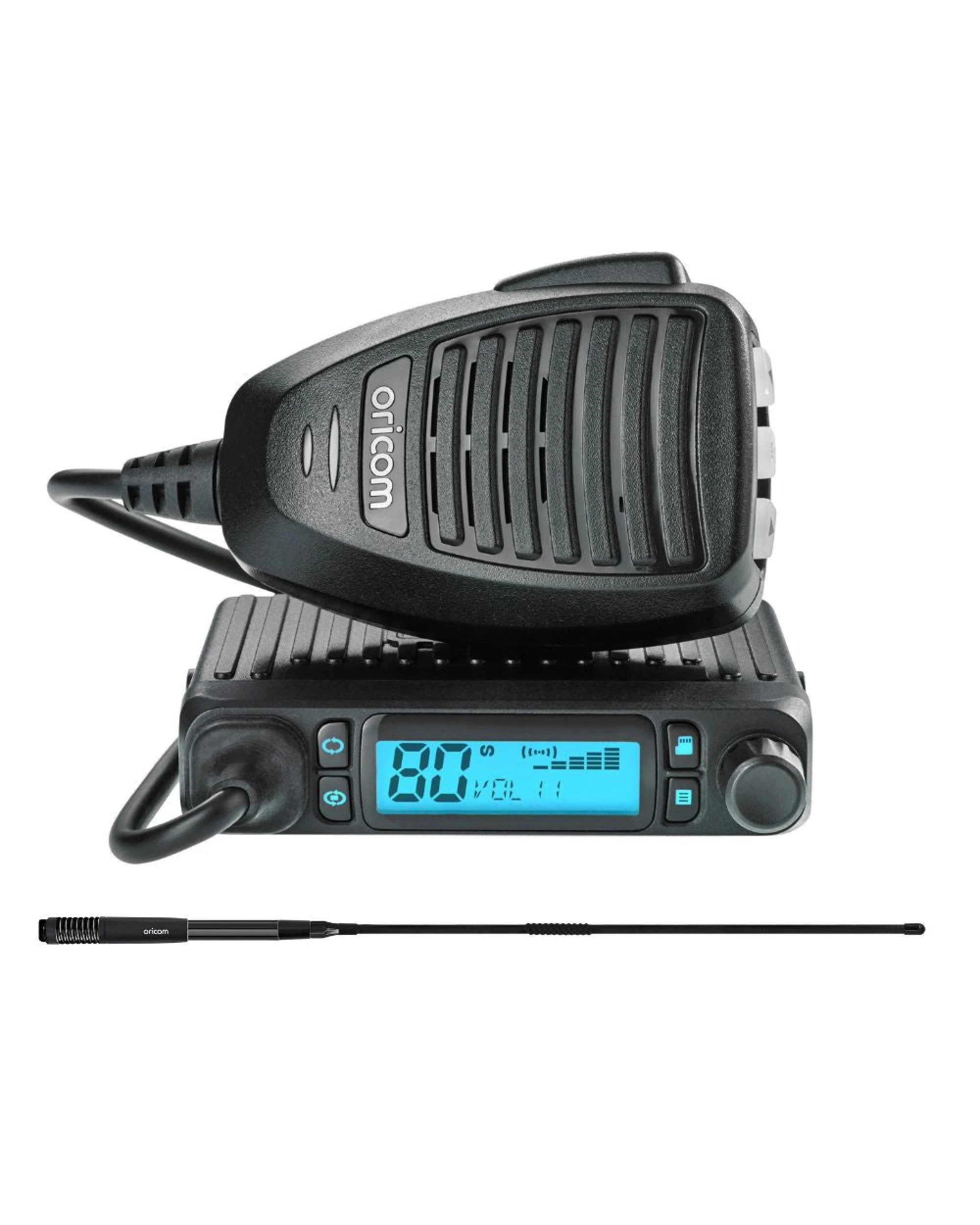 1 Oricom DTX4300 IP54 Micro Size 5 Watt UHF CB Radio and ANU216 6.5dBi Antenna - Black, 1 of 10