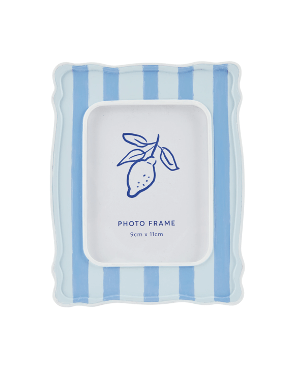 4.3in. x 3.5in. Stripe Frame - Blue