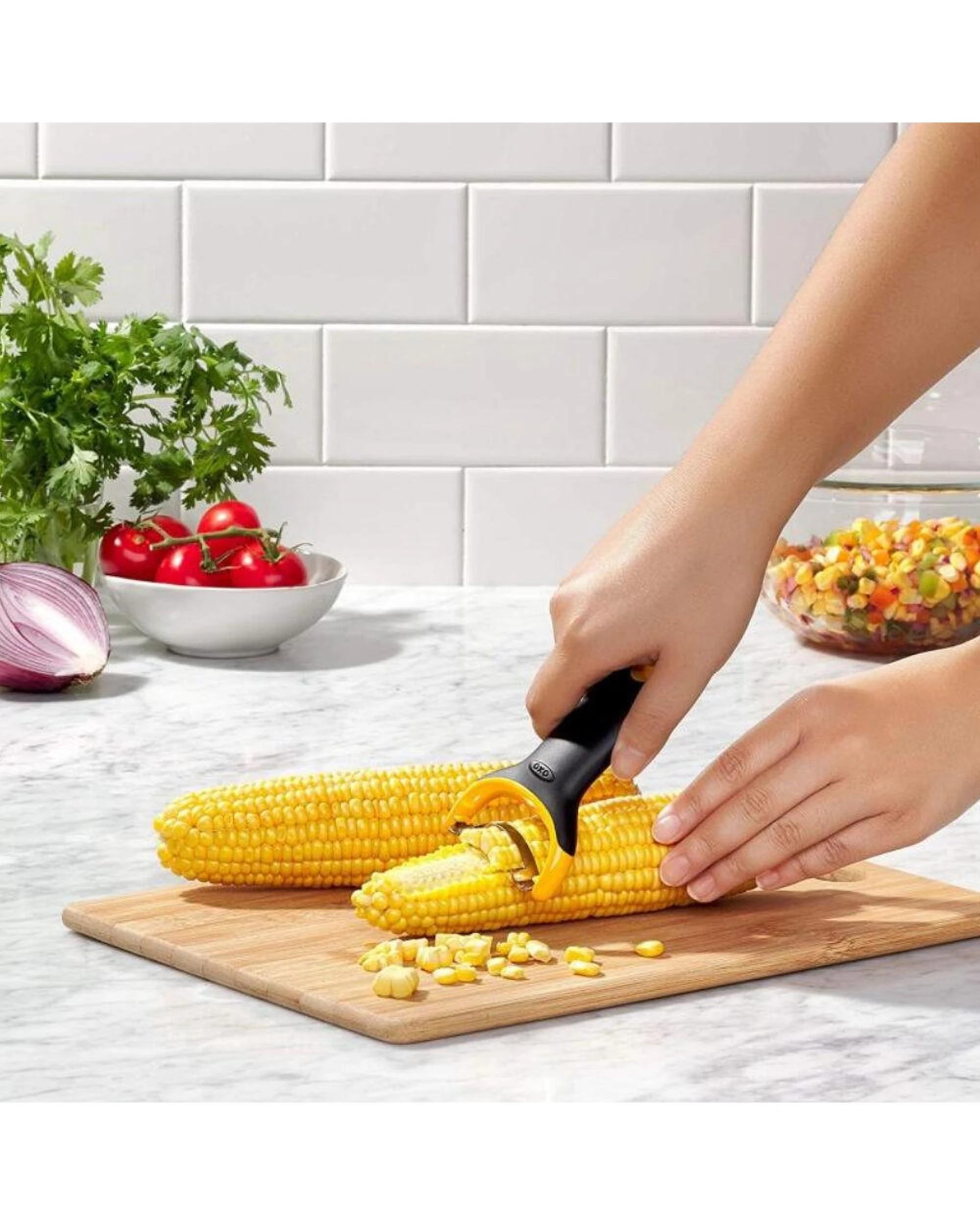 6 OXO Good Grips Soft Grip Corn Prep Peeler Y Shape Set of 2 - Black, 6 of 8