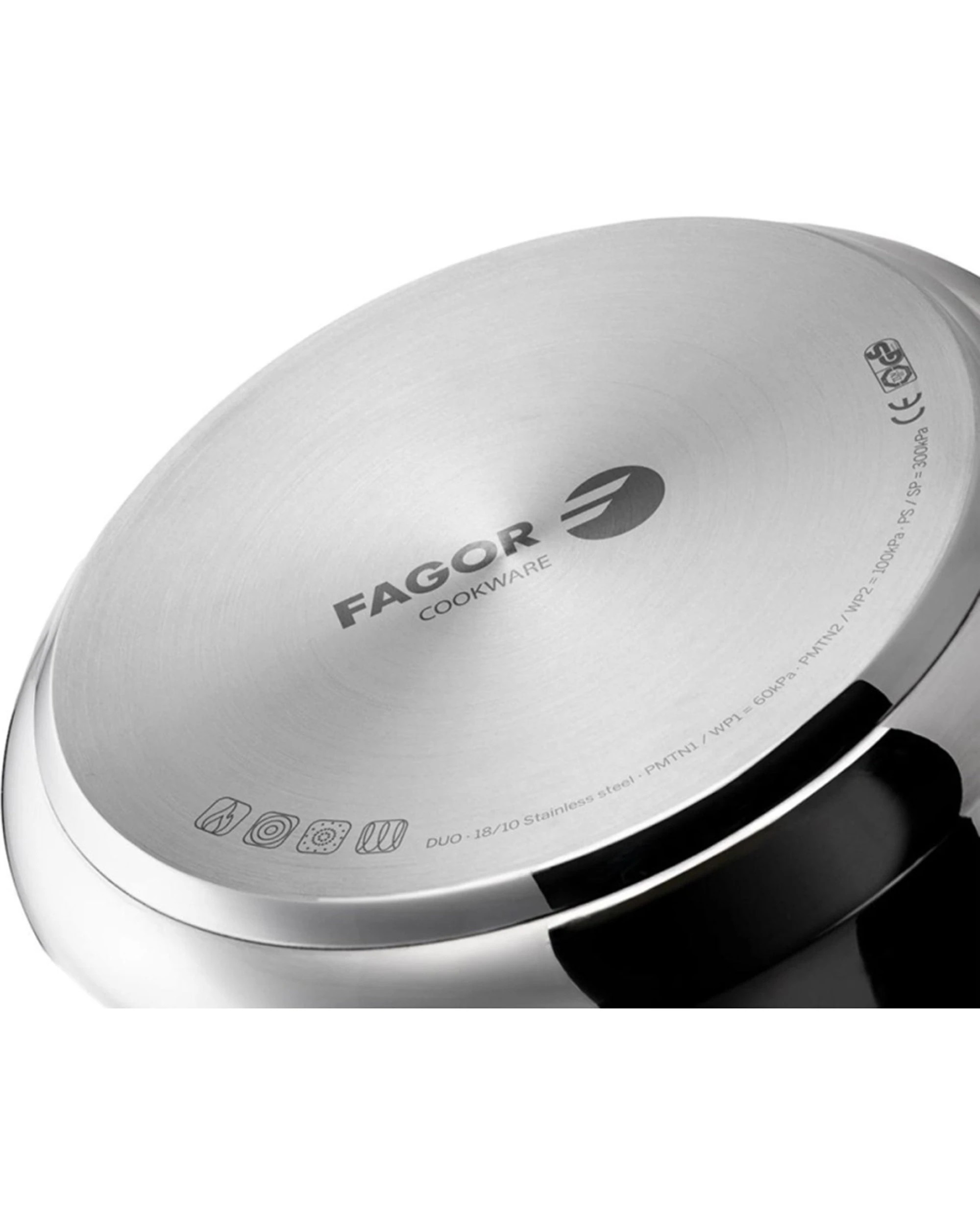 4 Fagor Duo Stainless Steel Pressure Cooker 2 Levels Induction Compatible 4L - Silver, 4 of 6