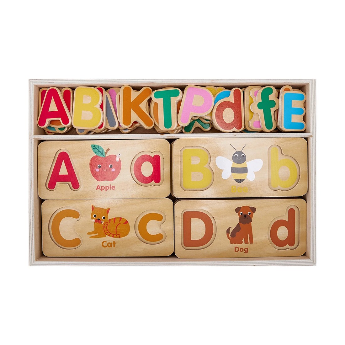 1 Wooden ABC Matching Puzzle Set, 1 of 8