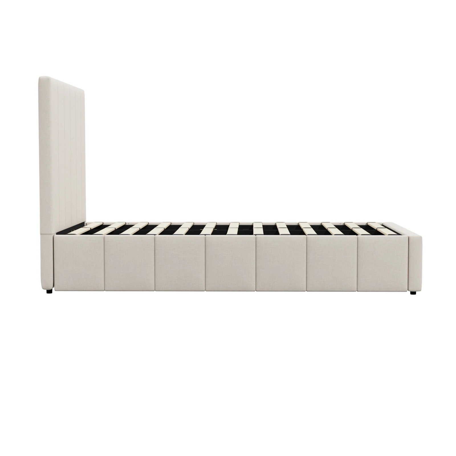 8 Oikiture King Single Bed Gas Lift Base With Storage Bed Frame
 - Beige, 8 of 10