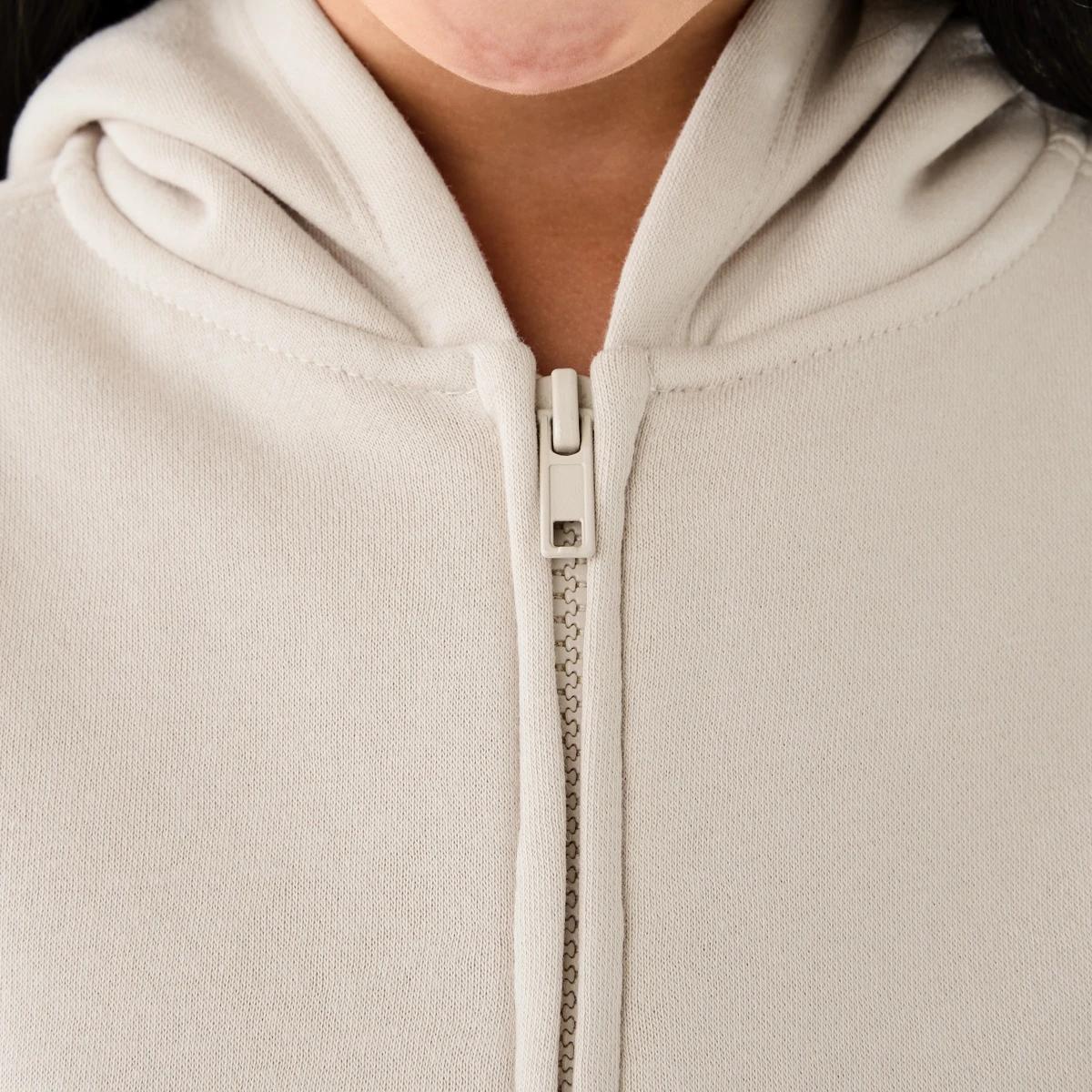 5 Zip Through Hoodie Crm Beige, 5 of 10