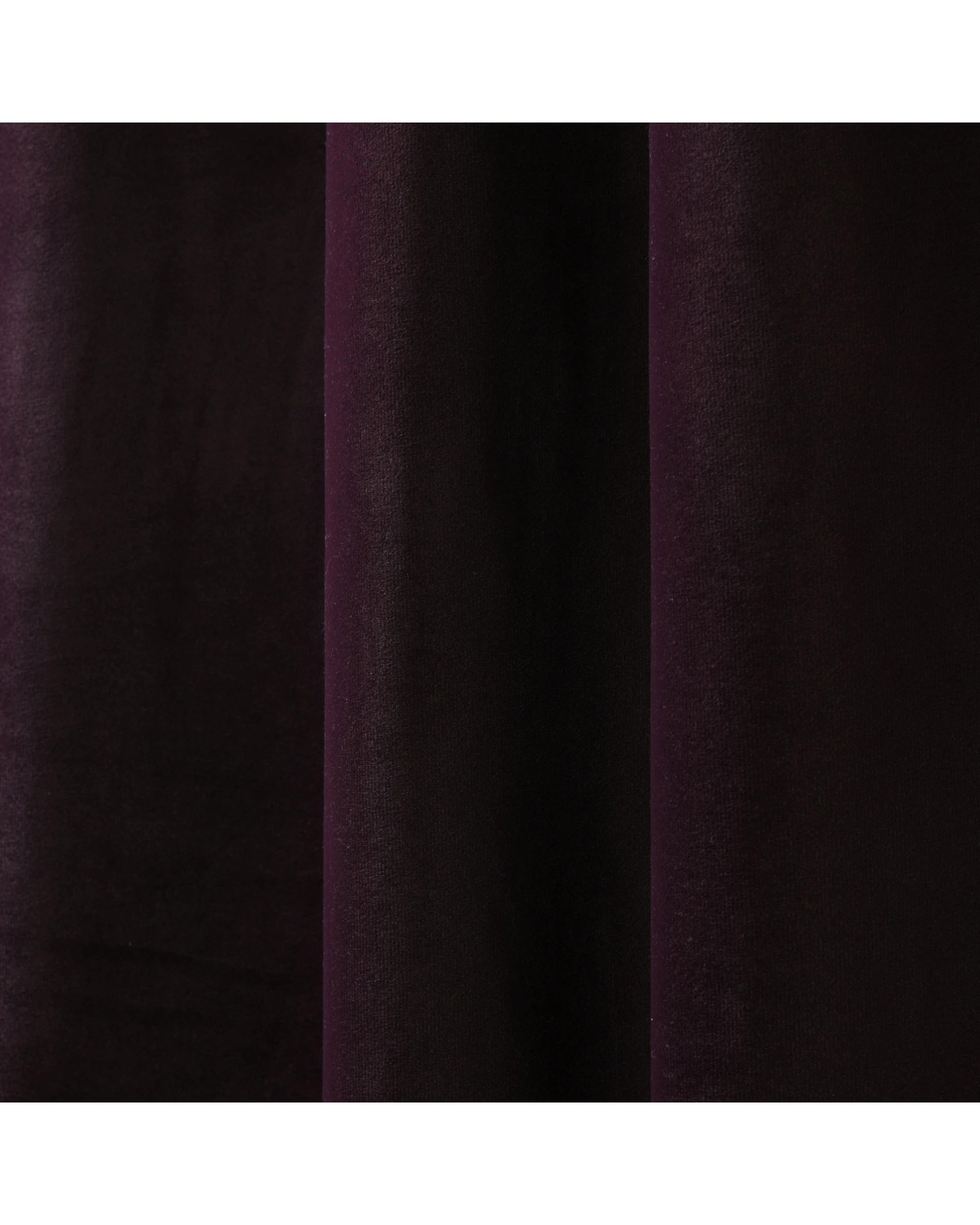 3 Cadence & Co. Byron Matte Velvet 100% Blockout Eyelet Curtain Twin Pack 225x223cm - Aubergine, 3 of 5