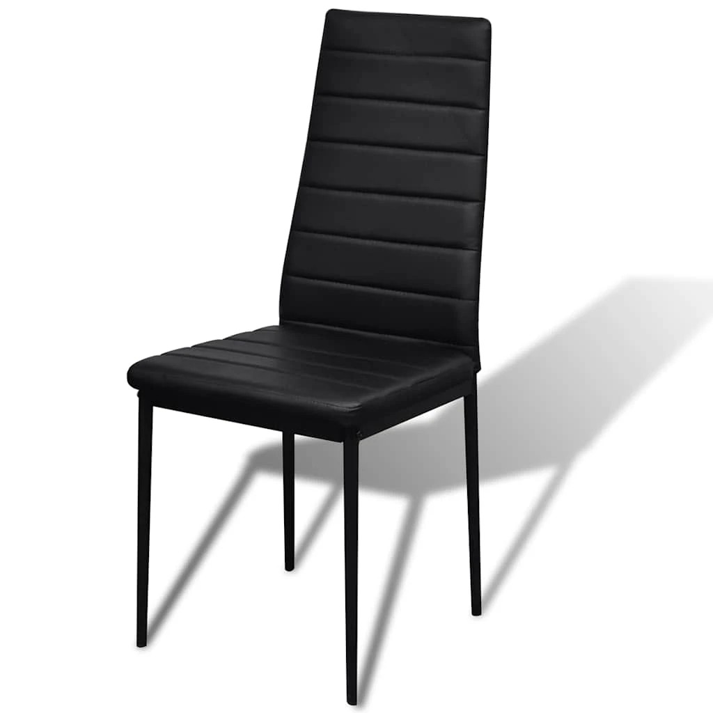 3 Vidaxl Dining Set Dining Table And Chair - Black, 3 of 5