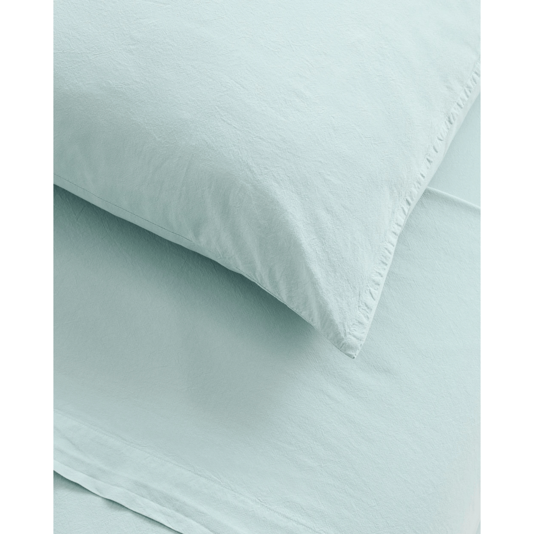 3 Arlo Cotton Stonewash Sheet Set - Blue, 3 of 3