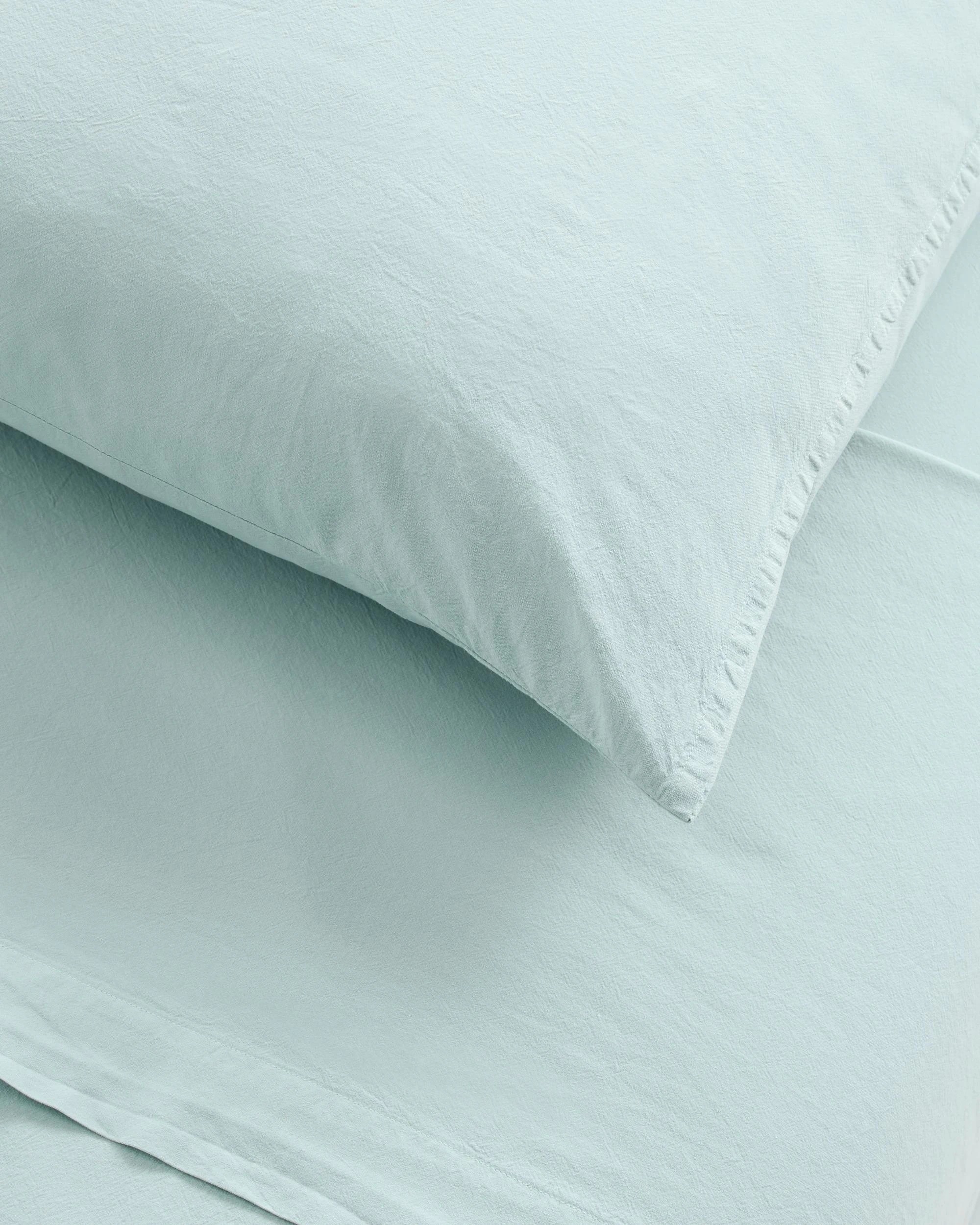 3 Arlo Cotton Stonewash Sheet Set - King Bed - Blue, 3 of 3