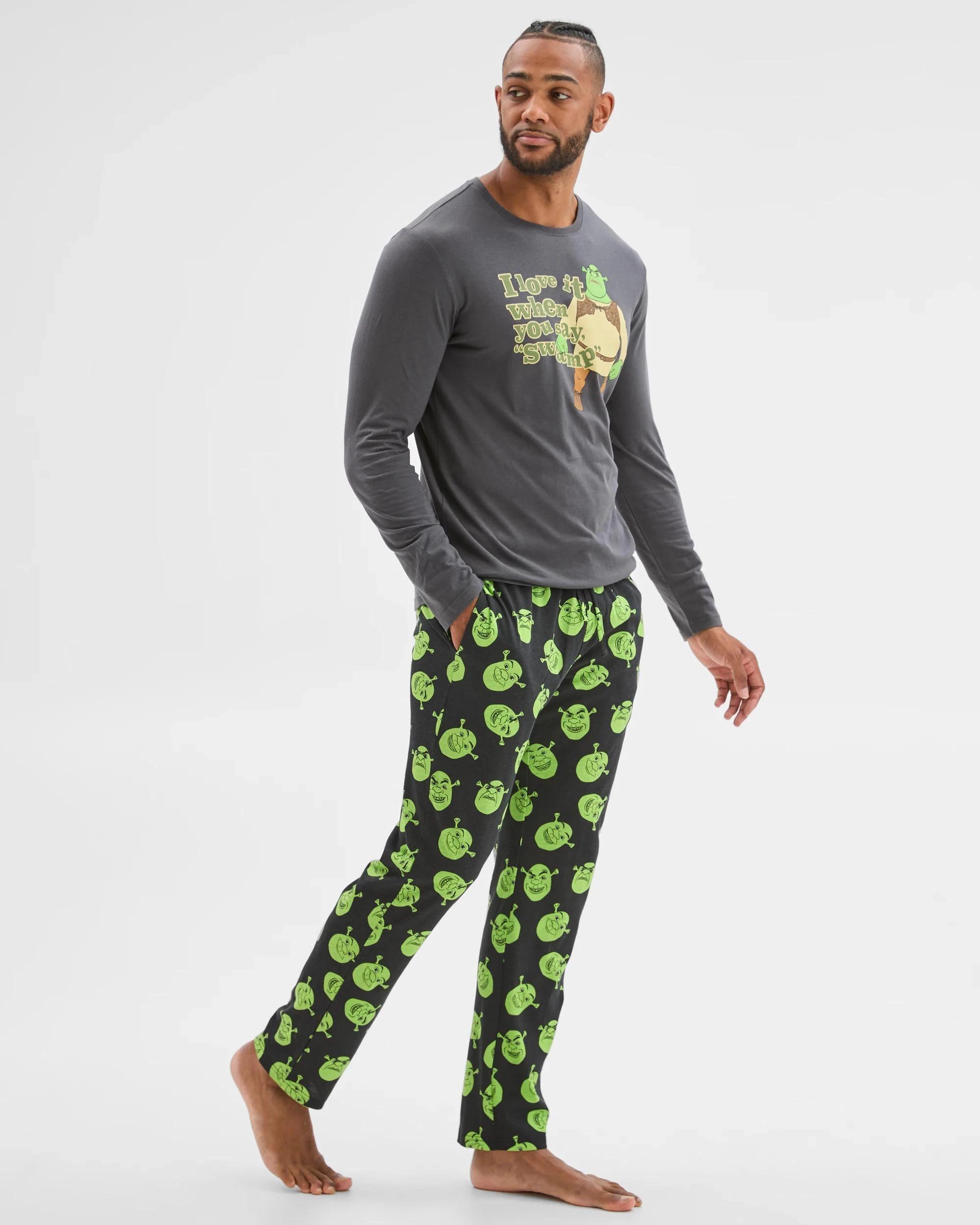 3 Target Man Shrek Knit Pyjama Set SHREK, 3 of 6