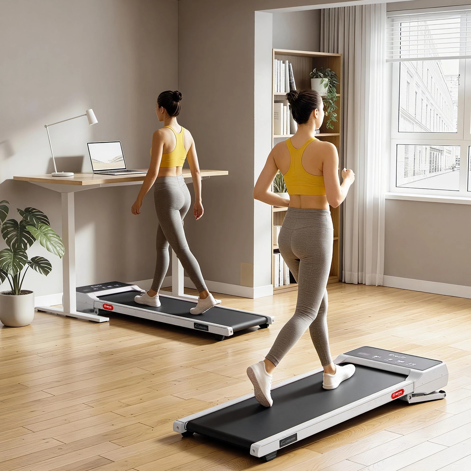 5 Everfit 3 in 1 Walking Pad Treadmill 20% Auto Incline Under Desk Treadmills 40cm Wide Belt - White, 5 of 9