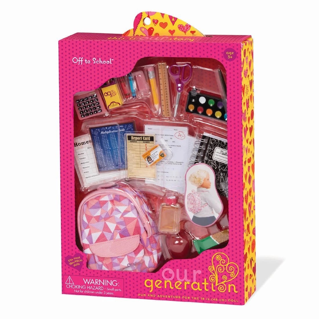1 Our Generation Off To School Accessory Set - Pink, 1 of 3