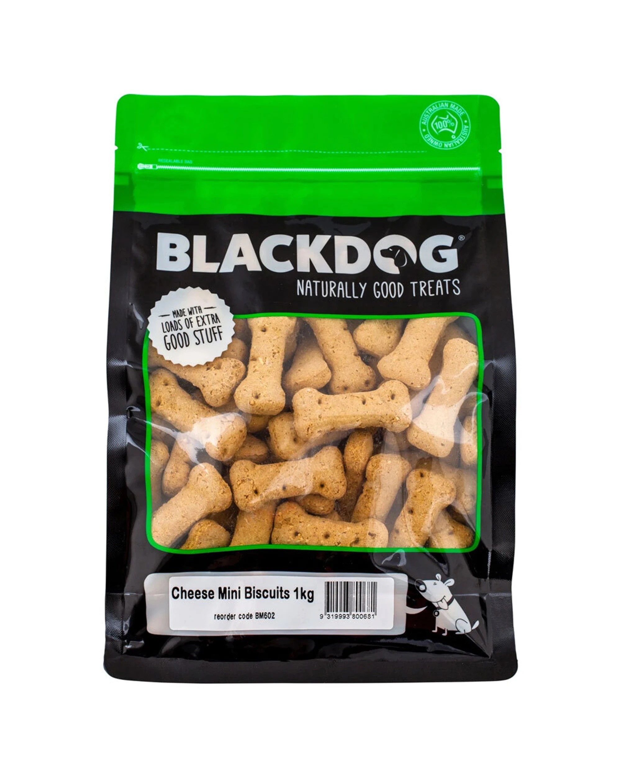 2 Blackdog Mini Biscuits Cheese Dog Treats 2 Pack Oven Baked High Protein - Natural, 2 of 3