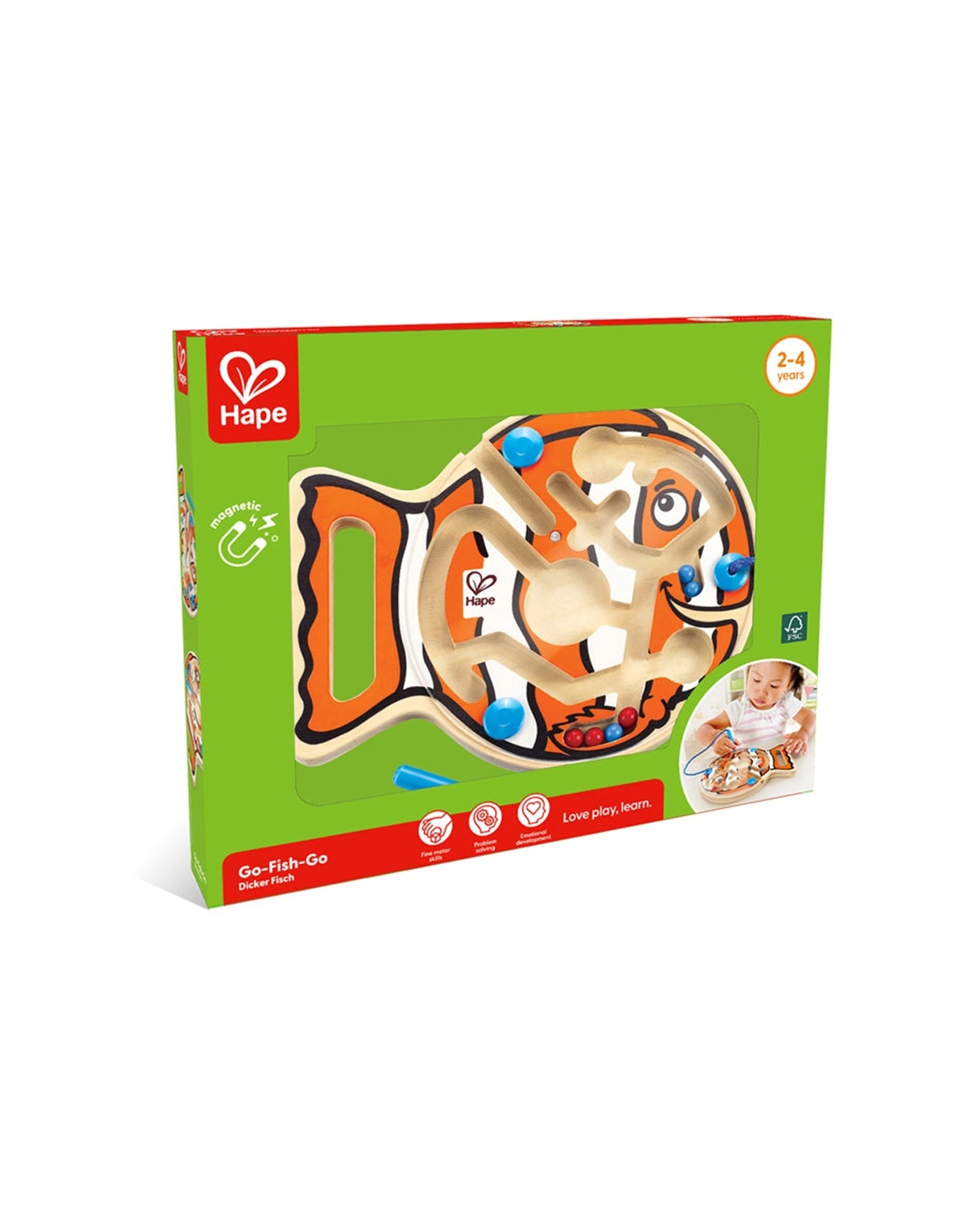 2 Hape Go-Fish-Go Magnetic Maze Toy For Kids And Toddlers - Multi, 2 of 3