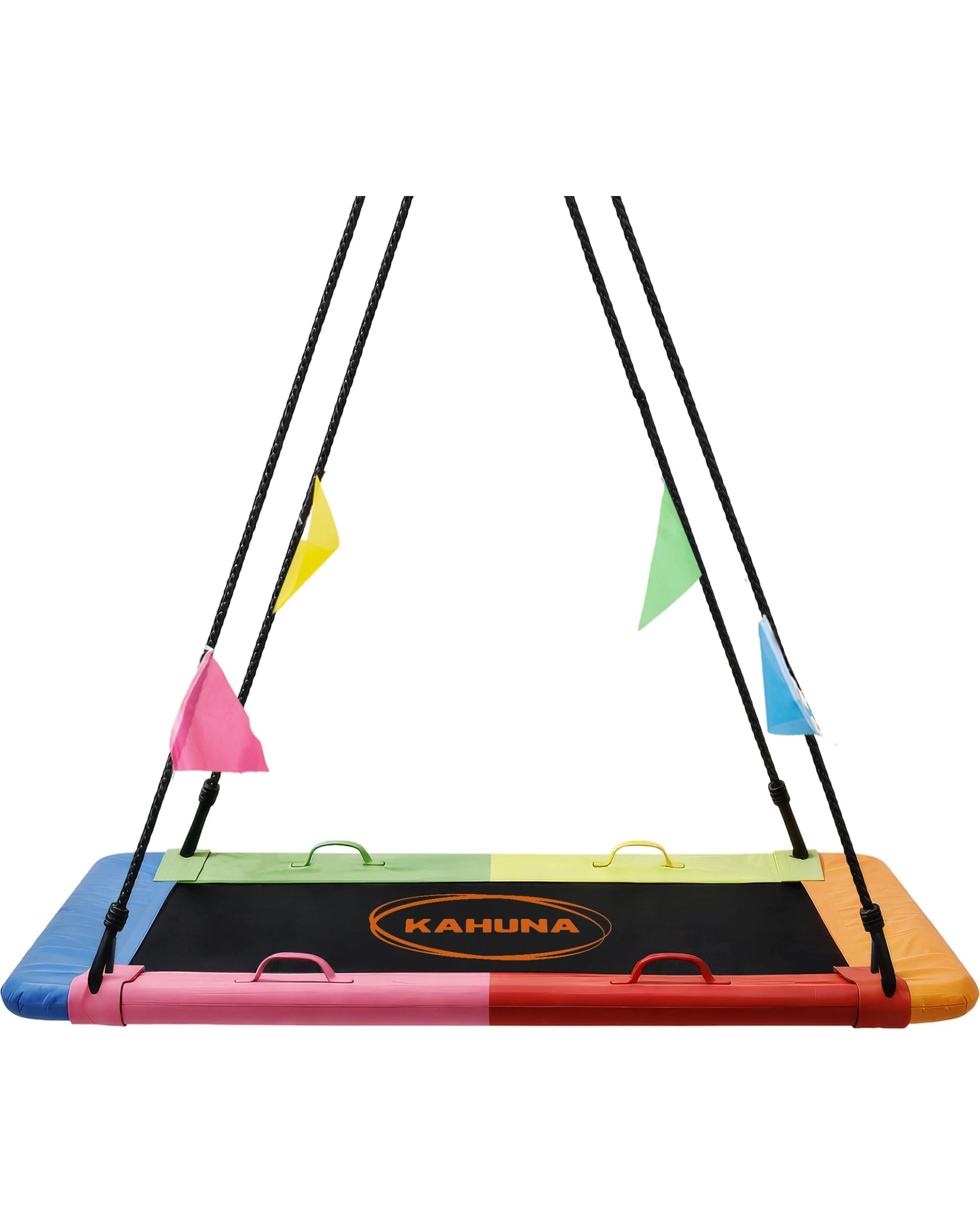 7 Kahuna 60 Inch Rectangular Tree Swing with Foam Padded Tubes and Accessory Kit - Multi, 7 of 7