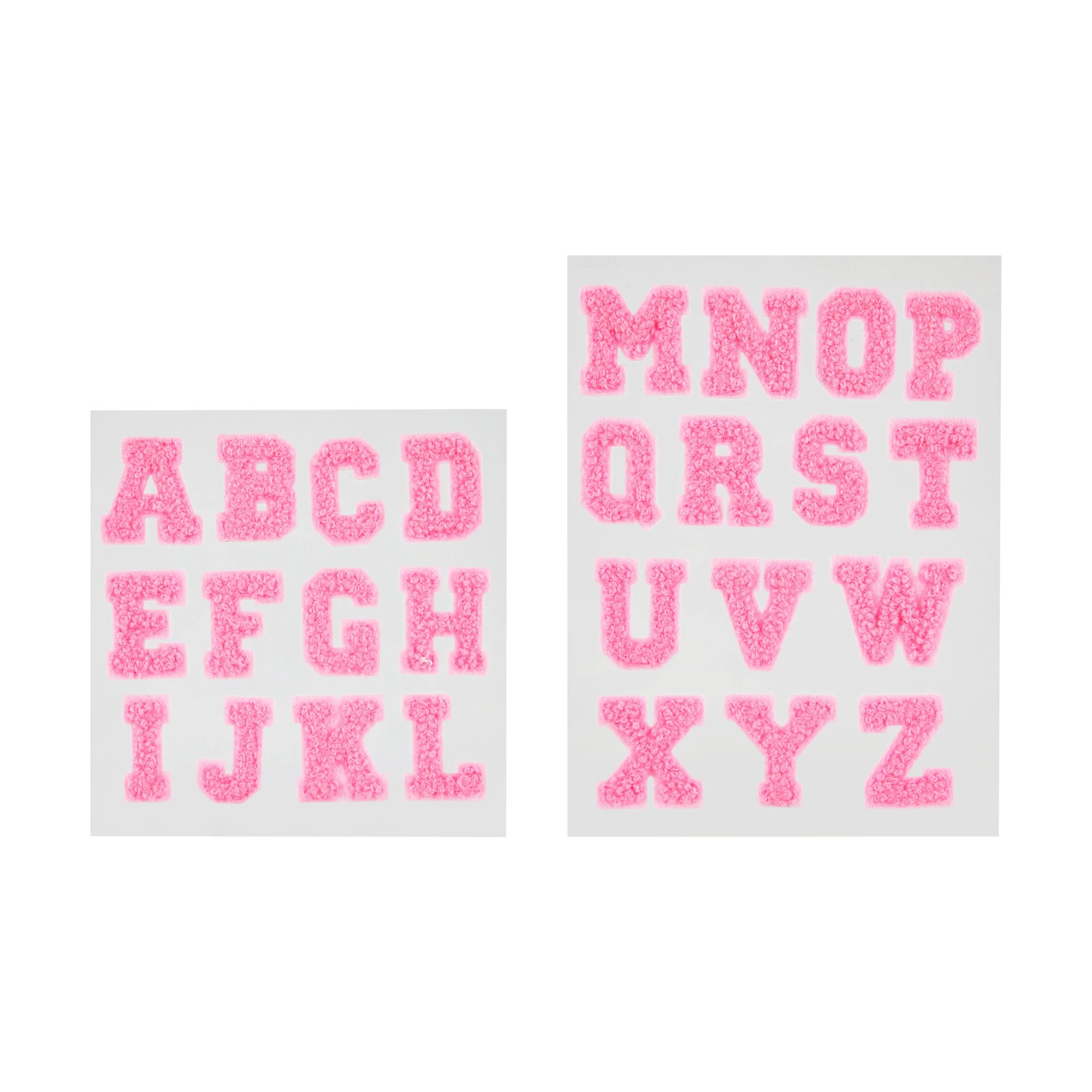 2 26 Pieces Chenille Patches - Alphabet Pink, 2 of 2