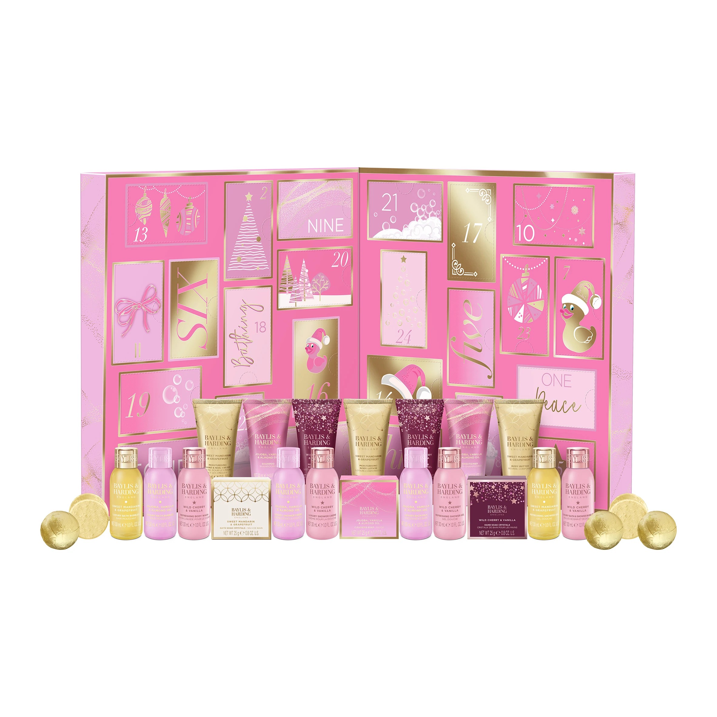 3 Baylis & Harding Book of 24 Bathing Beauty Treats Luxury Bath and Body Advent Kit, 3 of 4