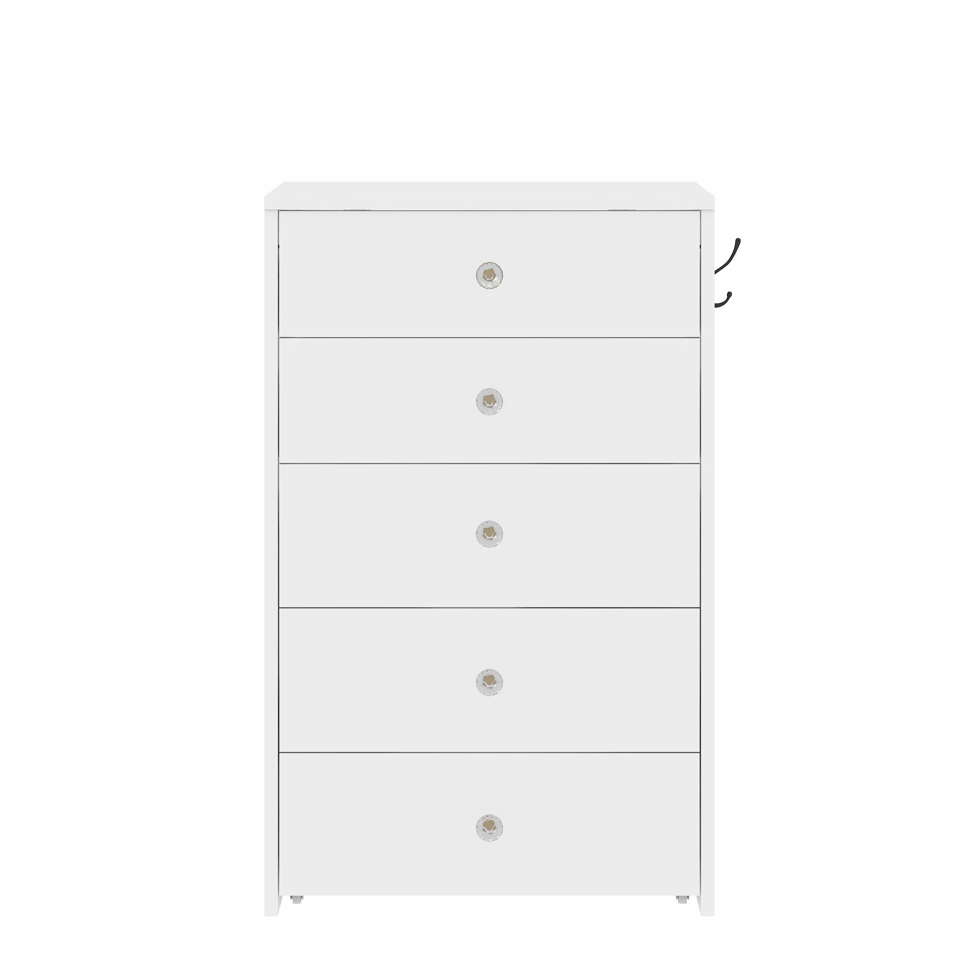 5 Advwin Makeup Vanity Desk w/ Flip Top LED Mirror Glass Desktop 4 Drawers - White, 5 of 10