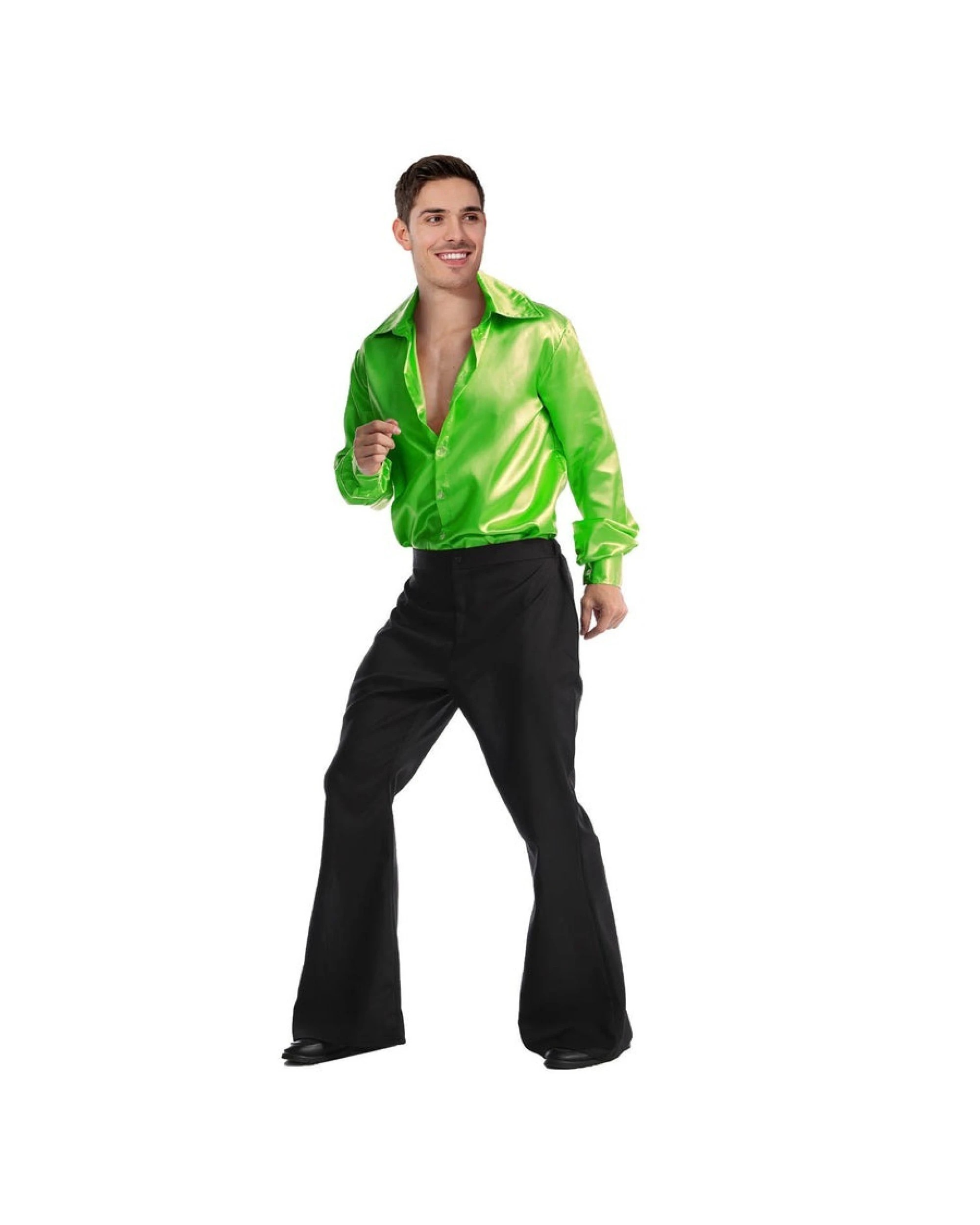3 BR Costumes Men's 70s Disco Shirt Costume with Long Sleeves, 3 of 3