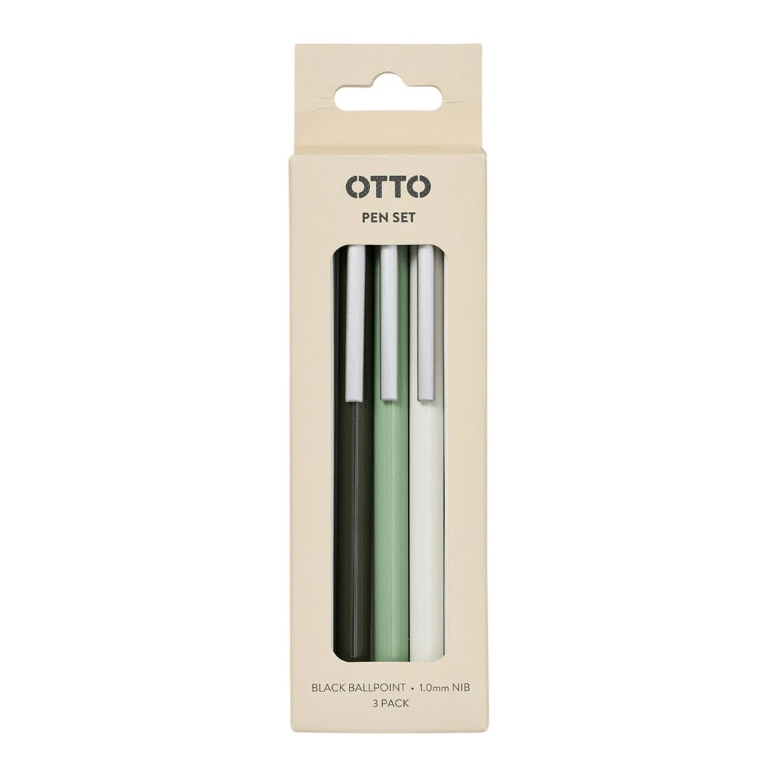 2 Otto On The Go Ballpoint Pen Green 3 Pack, 2 of 4