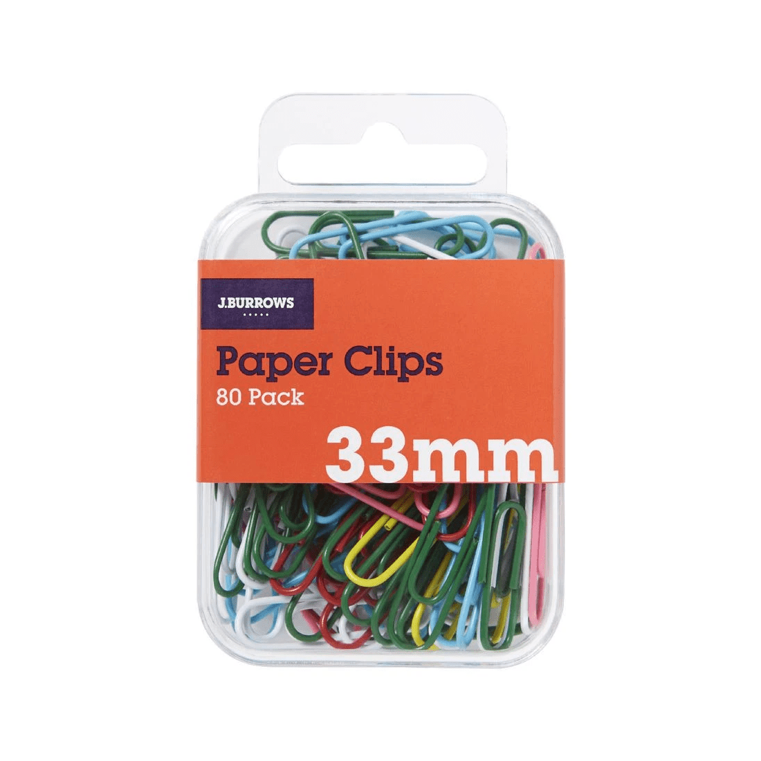 3 J.Burrows 33mm Paper Clips Assorted 80 Pack, 3 of 3
